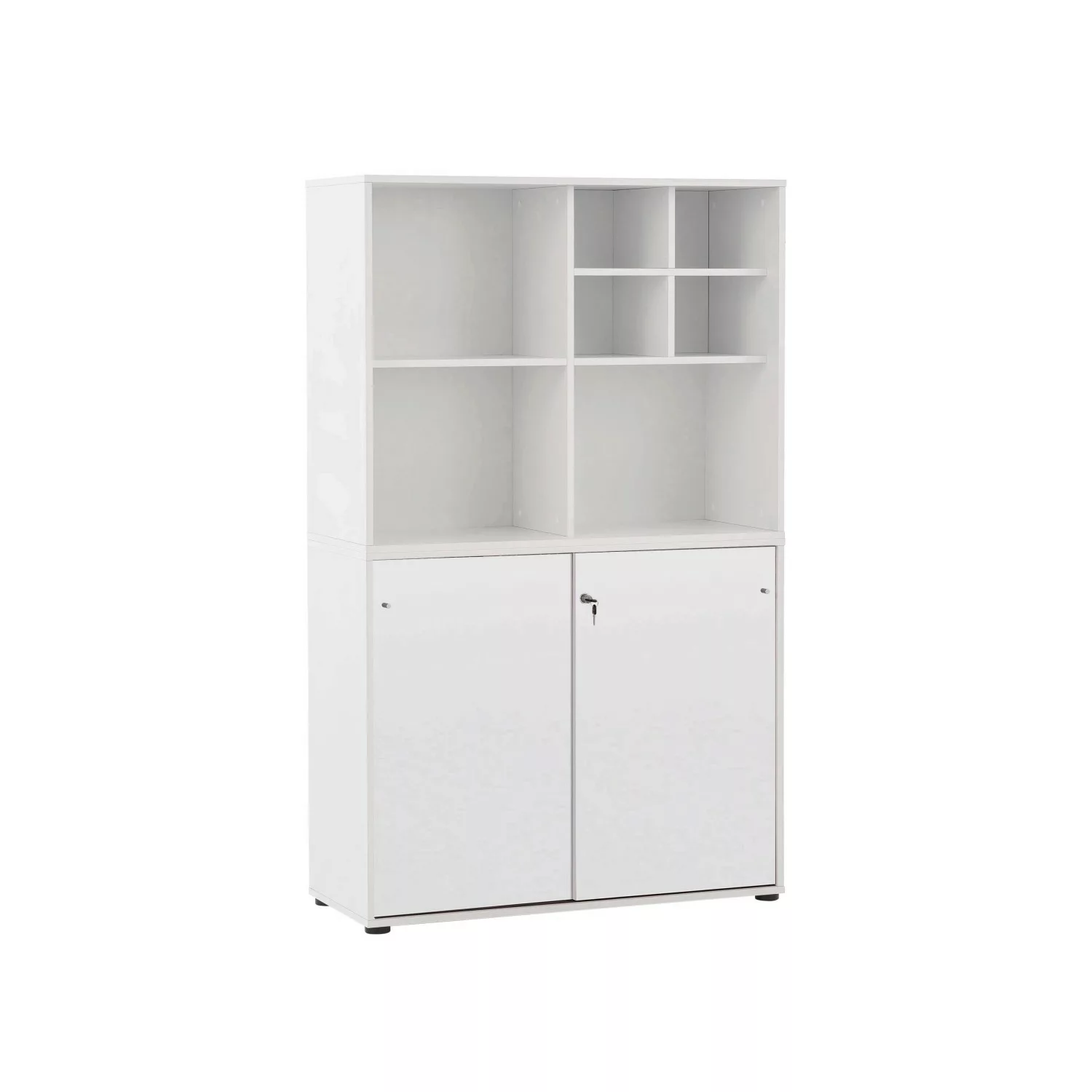 PROREGAL Pigeon Set Aktenregal Aktenschrank & Regalkreuz Breite 100 cm Weiß günstig online kaufen