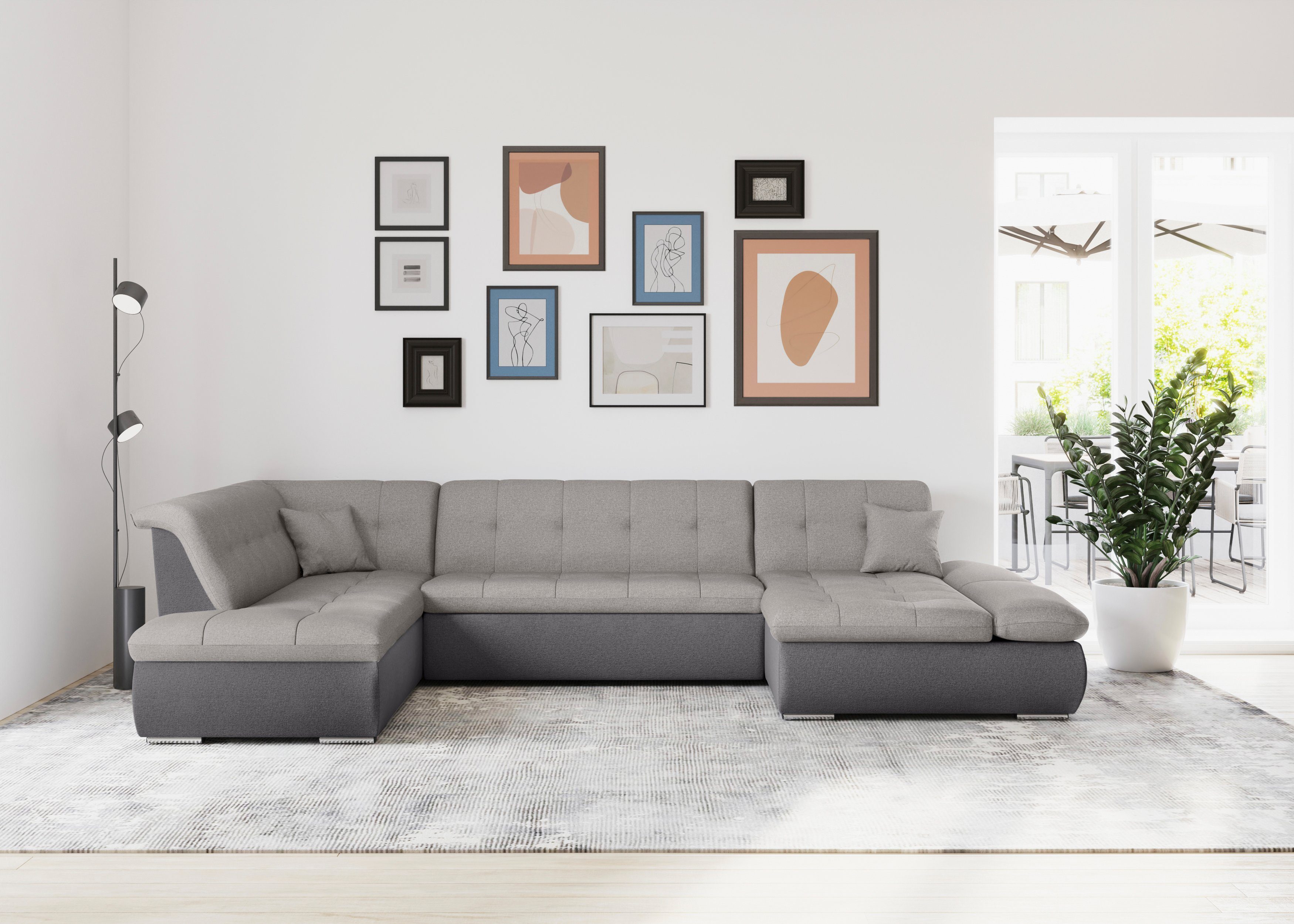 DOMO collection Wohnlandschaft "Moric U-Form auch in Cord", im XXL-Format, günstig online kaufen