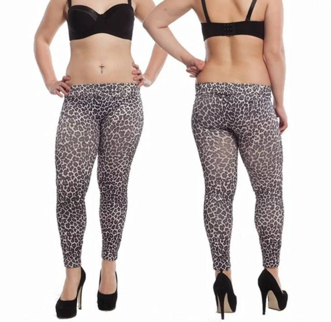 Lau-Fashion Leggings Leoparden Umstandsmode Hose Braun Leo Treggings Jeggin günstig online kaufen