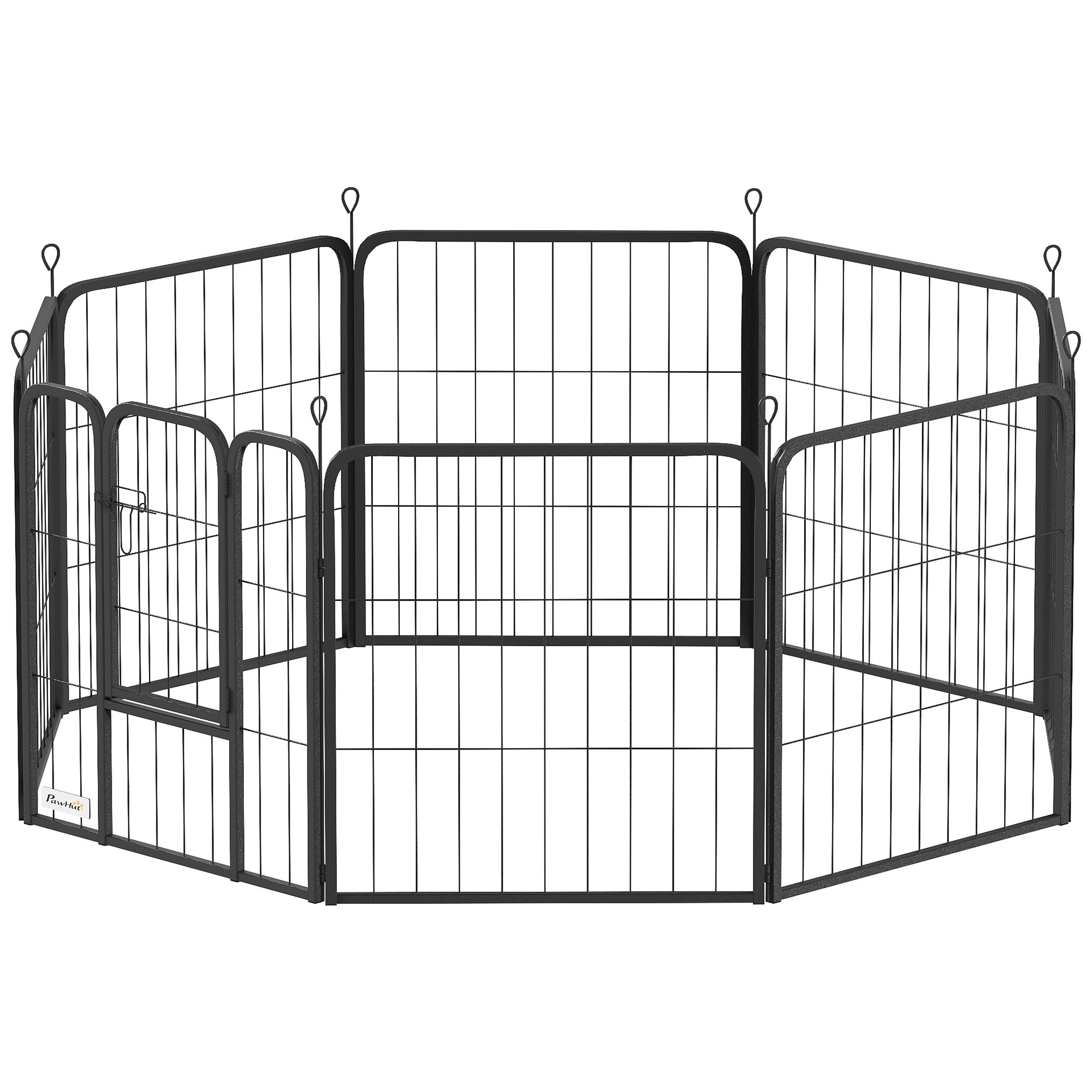 PawHut Hundepark, modulares und faltbares 8-teiliges Hundegitter aus Stahl, günstig online kaufen