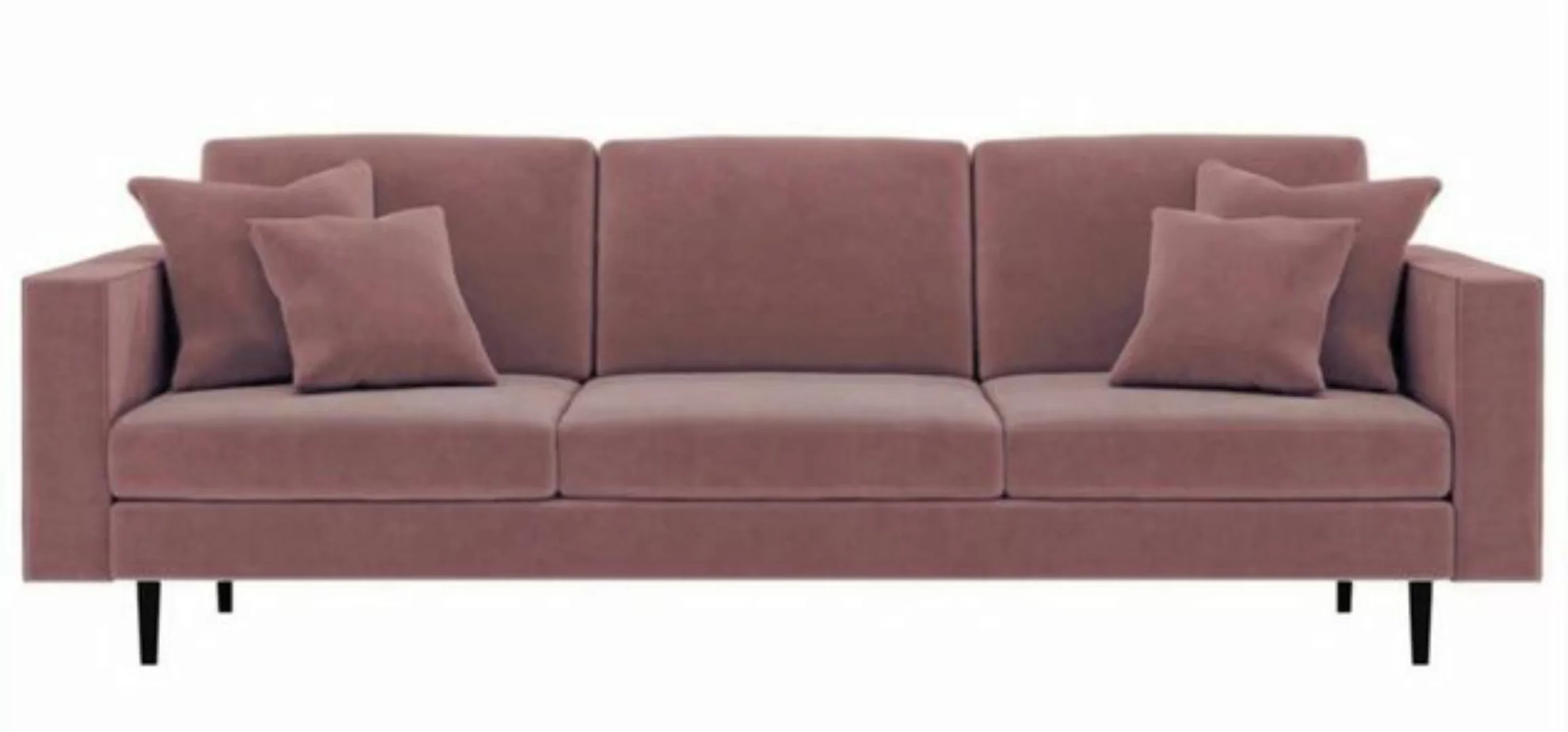 Xlmoebel Sofa Neu Großes Viersitzer Design-Sofa in Rosa Stoff für das Wohnz günstig online kaufen