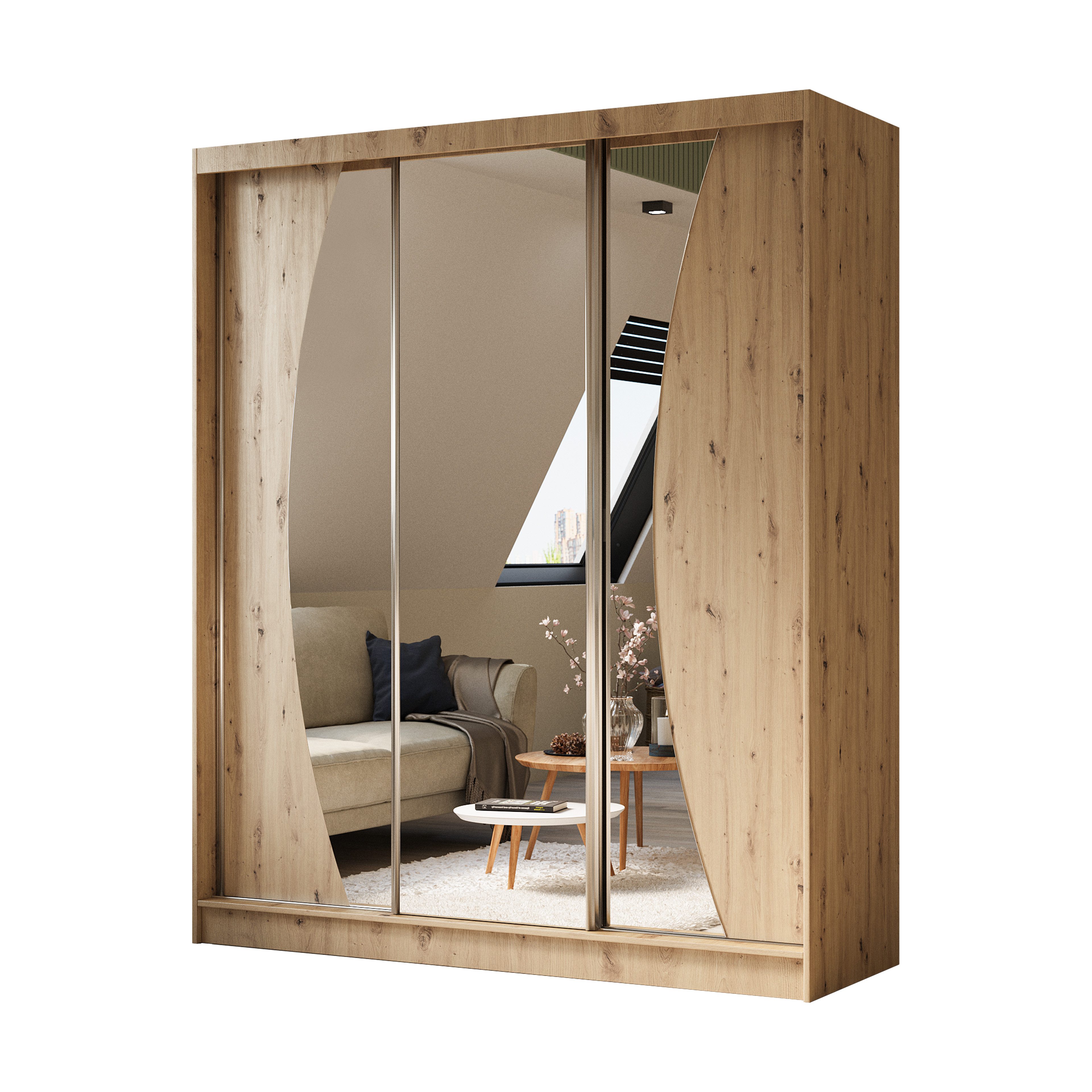 ALTDECOR Schiebetürenschrank VOXI (Kleiderschrank Garderobenschrank mit günstig online kaufen