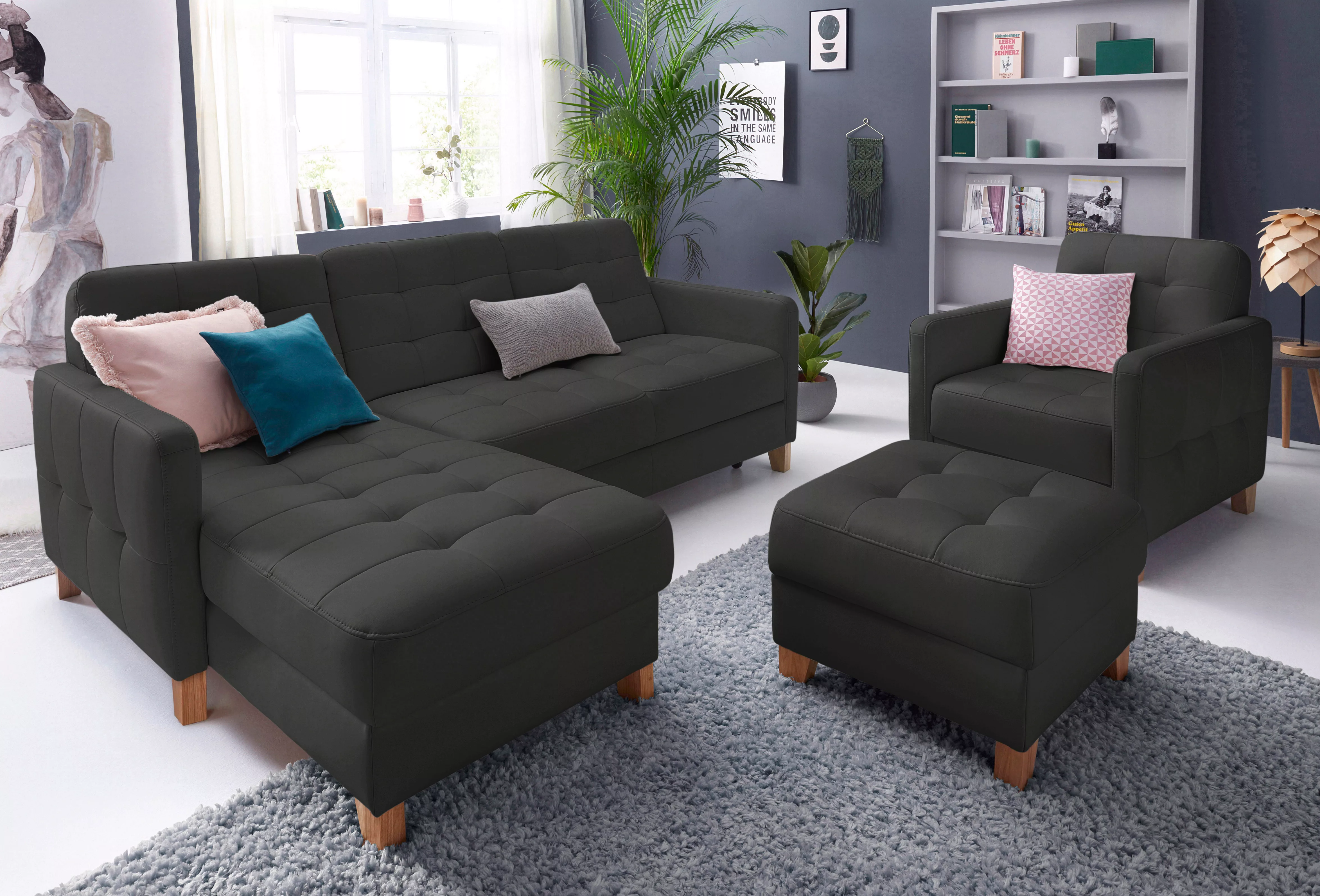 exxpo - sofa fashion Ecksofa Elio, L-Form, wahlweise mit Bettfunktion günstig online kaufen