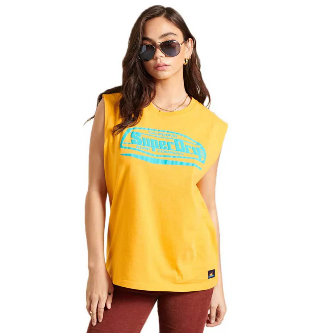 Superdry Cali Surf Graphic Ärmelloses T-shirt XS Utah Gold günstig online kaufen