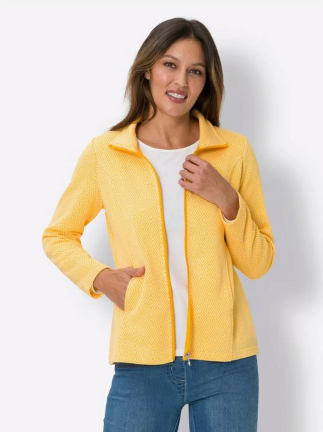 Sieh an! Fleecejacke Strickfleece-Jacke günstig online kaufen