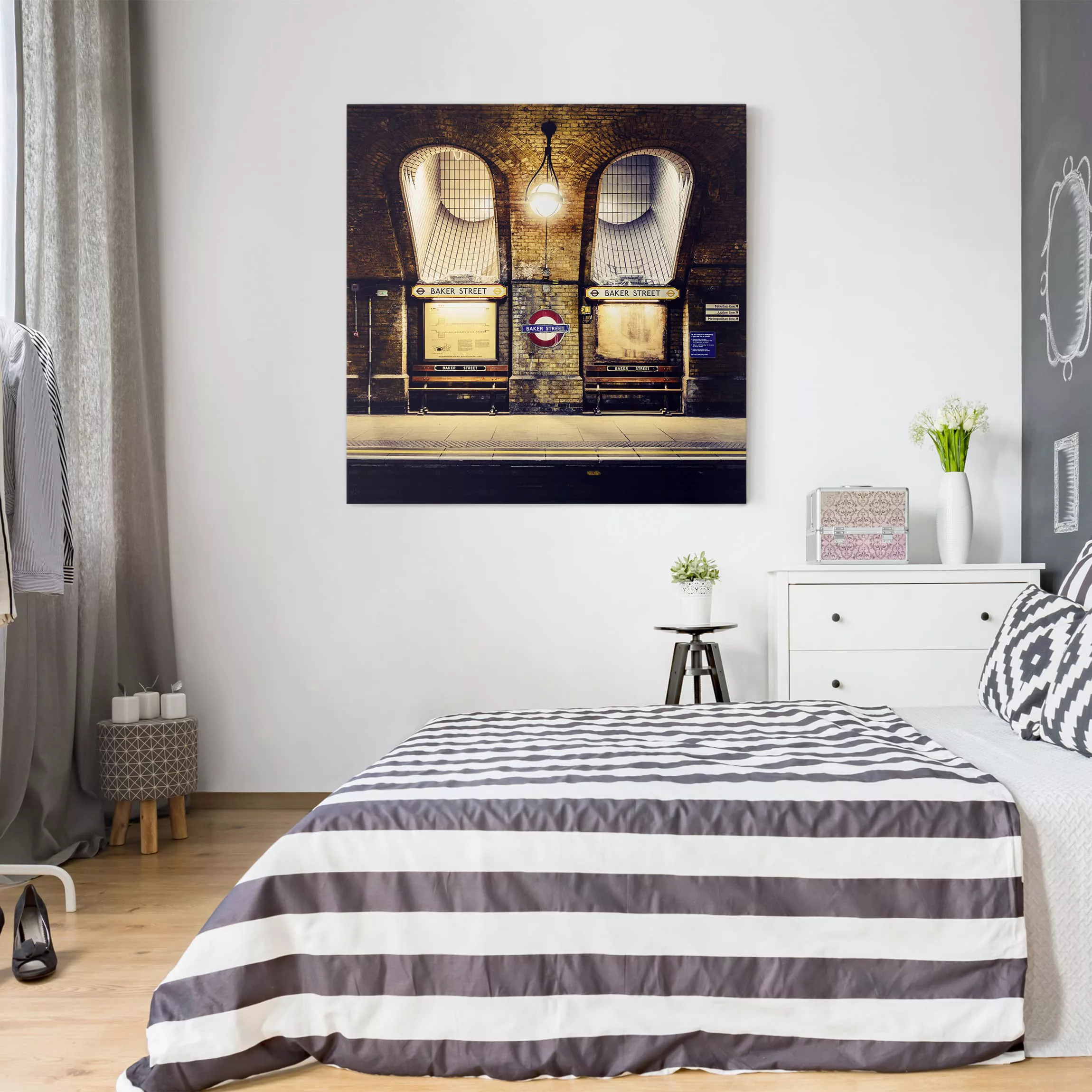 Leinwandbild Architektur & Skyline - Quadrat Baker Street günstig online kaufen