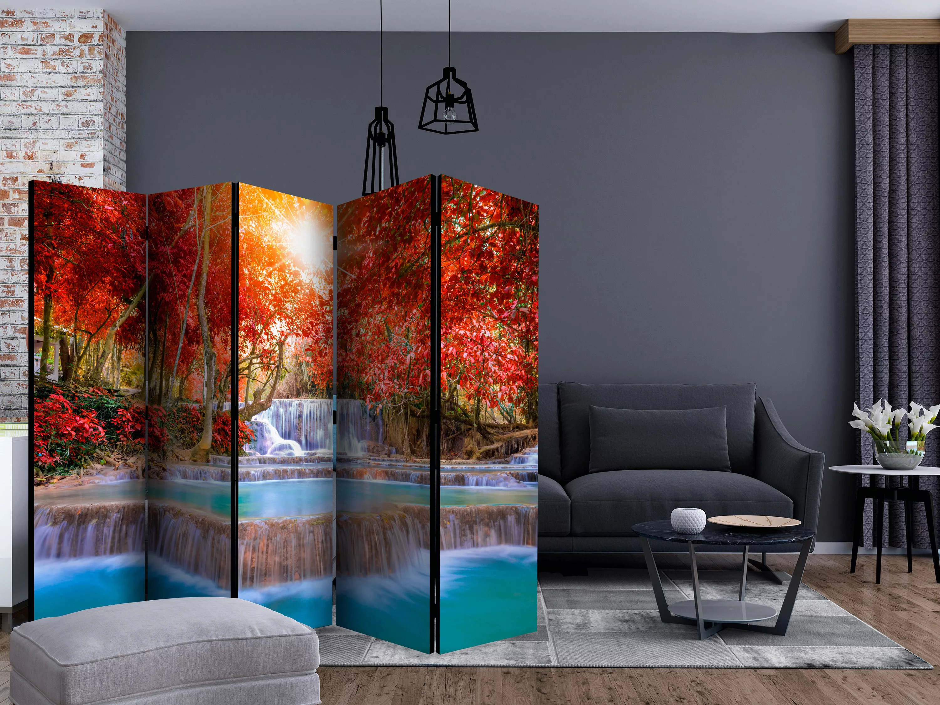 5-teiliges Paravent - Nature's Magic Ii [room Dividers] günstig online kaufen