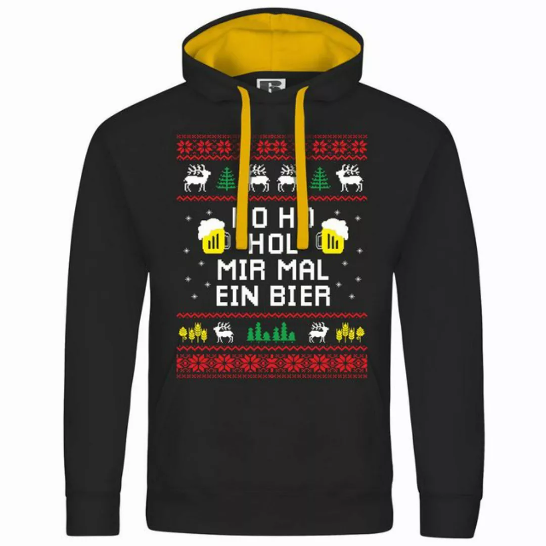 deinshirt Kapuzenpullover Herren Kapuzenpullover HO HO Hol mir mal ein Bier günstig online kaufen