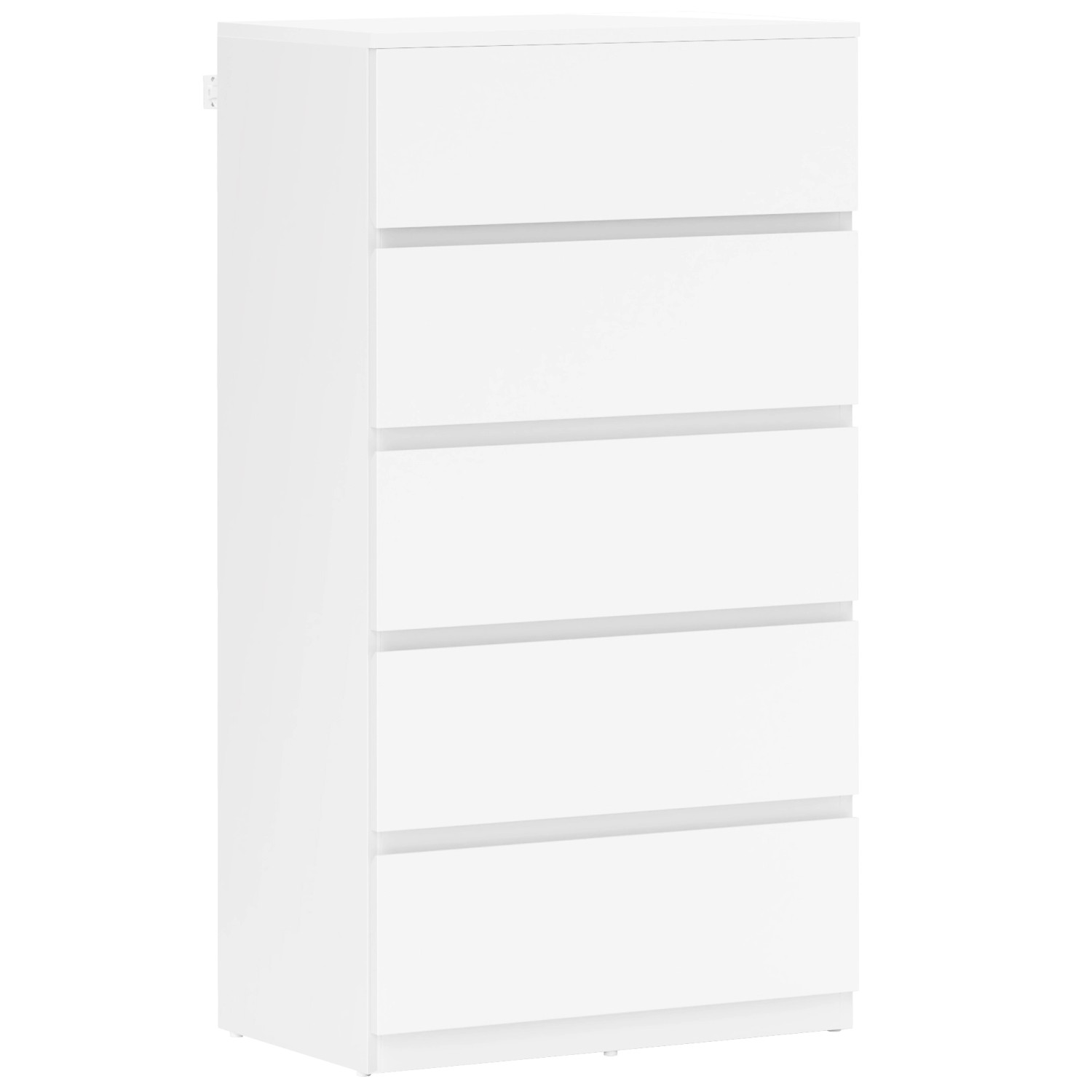 HOMCOM Kommode Holzwerkstoff 55L x 34B x 100H cm Weiß günstig online kaufen