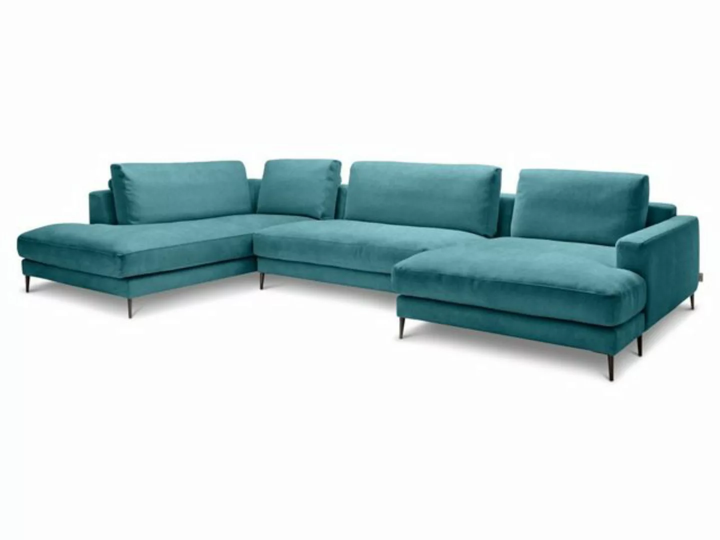 SANSIBAR Living Polsterecke Polsterecke SANSIBAR RÖMÖ U-F 223x170 cm türkis günstig online kaufen