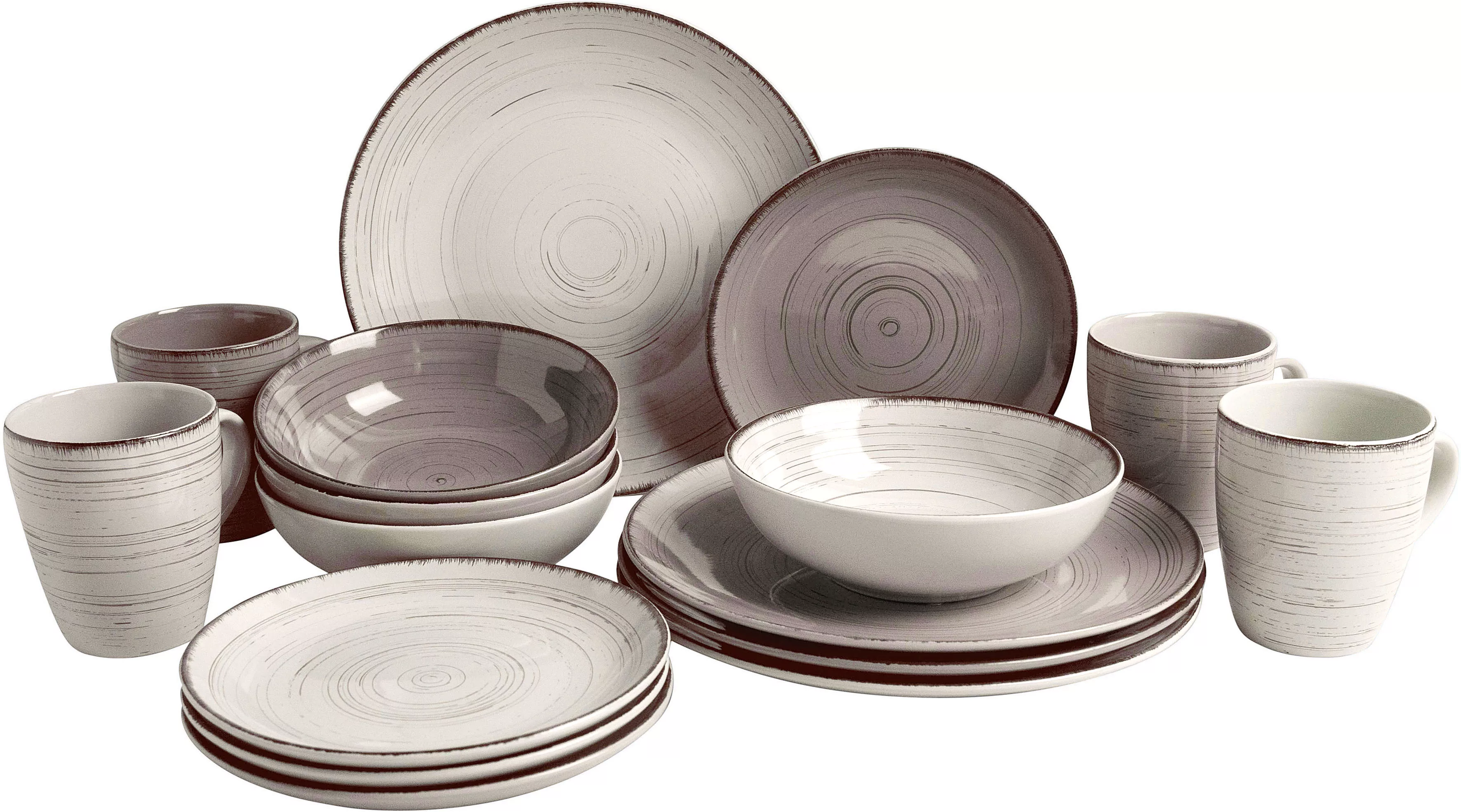 my home Kombiservice »Geschirr-Set, Service Mösing«, (Set, 16 tlg.), Geschi günstig online kaufen