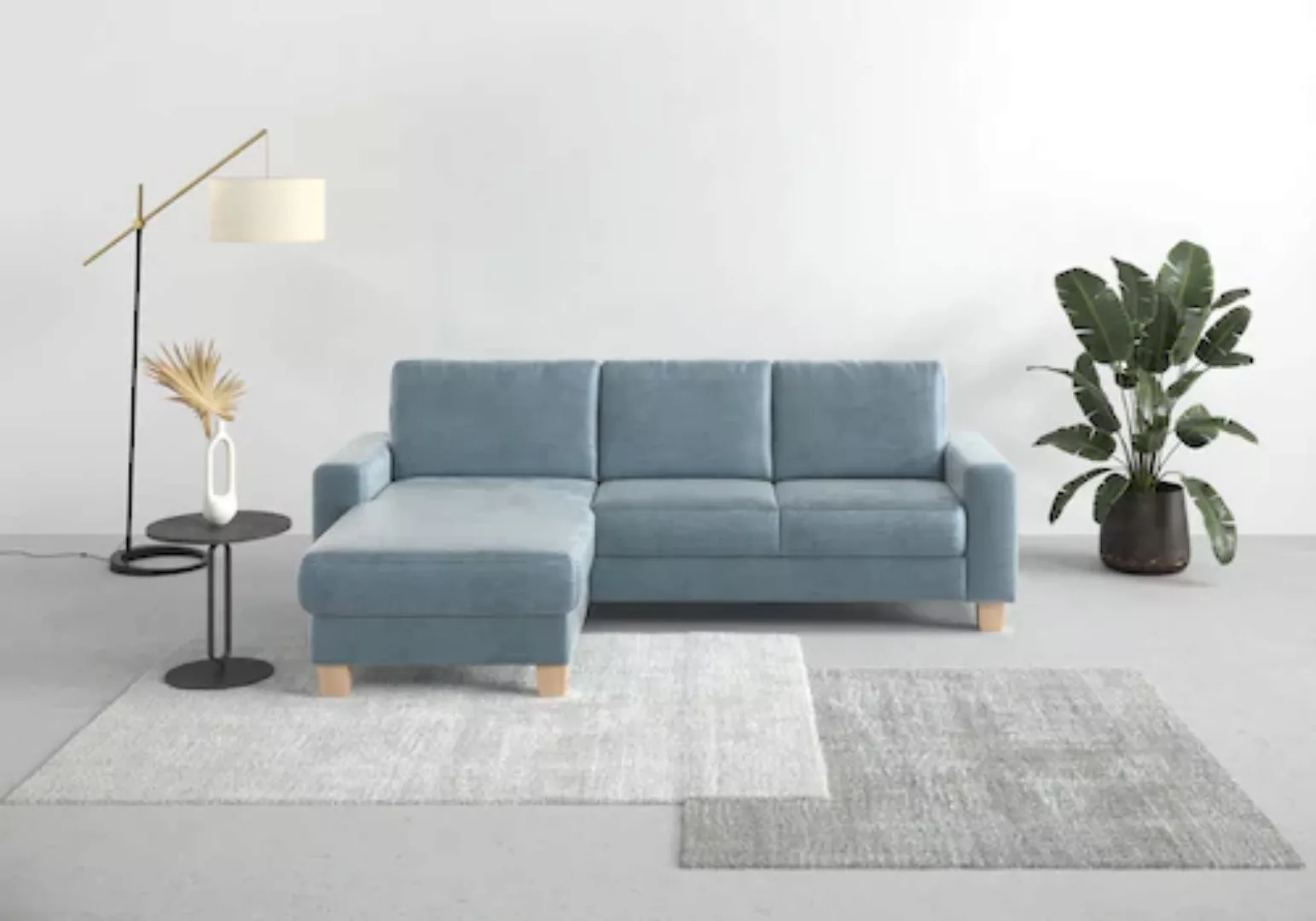 Home affaire Ecksofa »Summer L-Form«, mit Recamiere, mit oder ohne Bettfunk günstig online kaufen