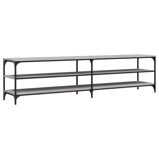 furnicato TV-Schrank Grau Sonoma 200x30x50 cm Holzwerkstoff und Metall günstig online kaufen