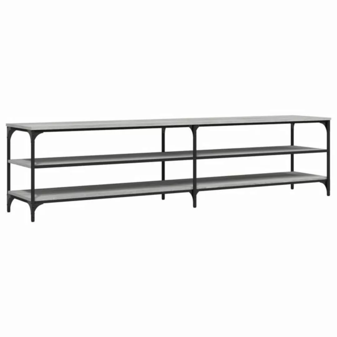 furnicato TV-Schrank Grau Sonoma 200x30x50 cm Holzwerkstoff und Metall (1-S günstig online kaufen