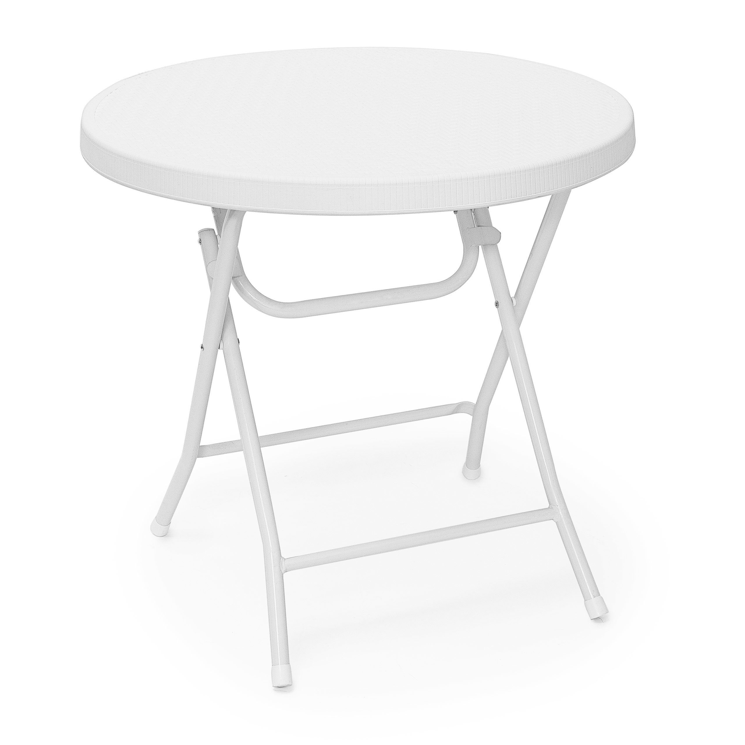 relaxdays Klapptisch Gartentisch klappbar BASTIAN, Weiß günstig online kaufen