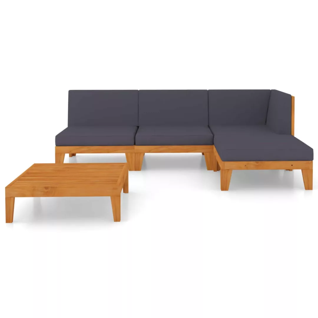 5-tlg. Garten-lounge-set Mit Kissen Akazie Massivholz günstig online kaufen