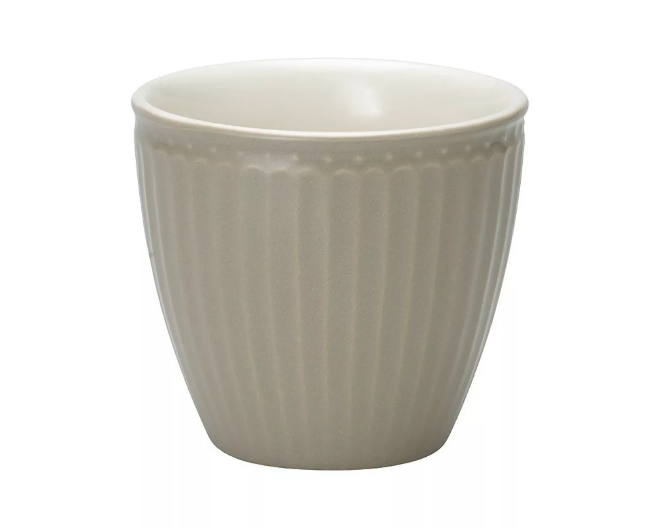 Greengate Latte Cup Alice Warm Grey Tasse Steingut Grau günstig online kaufen