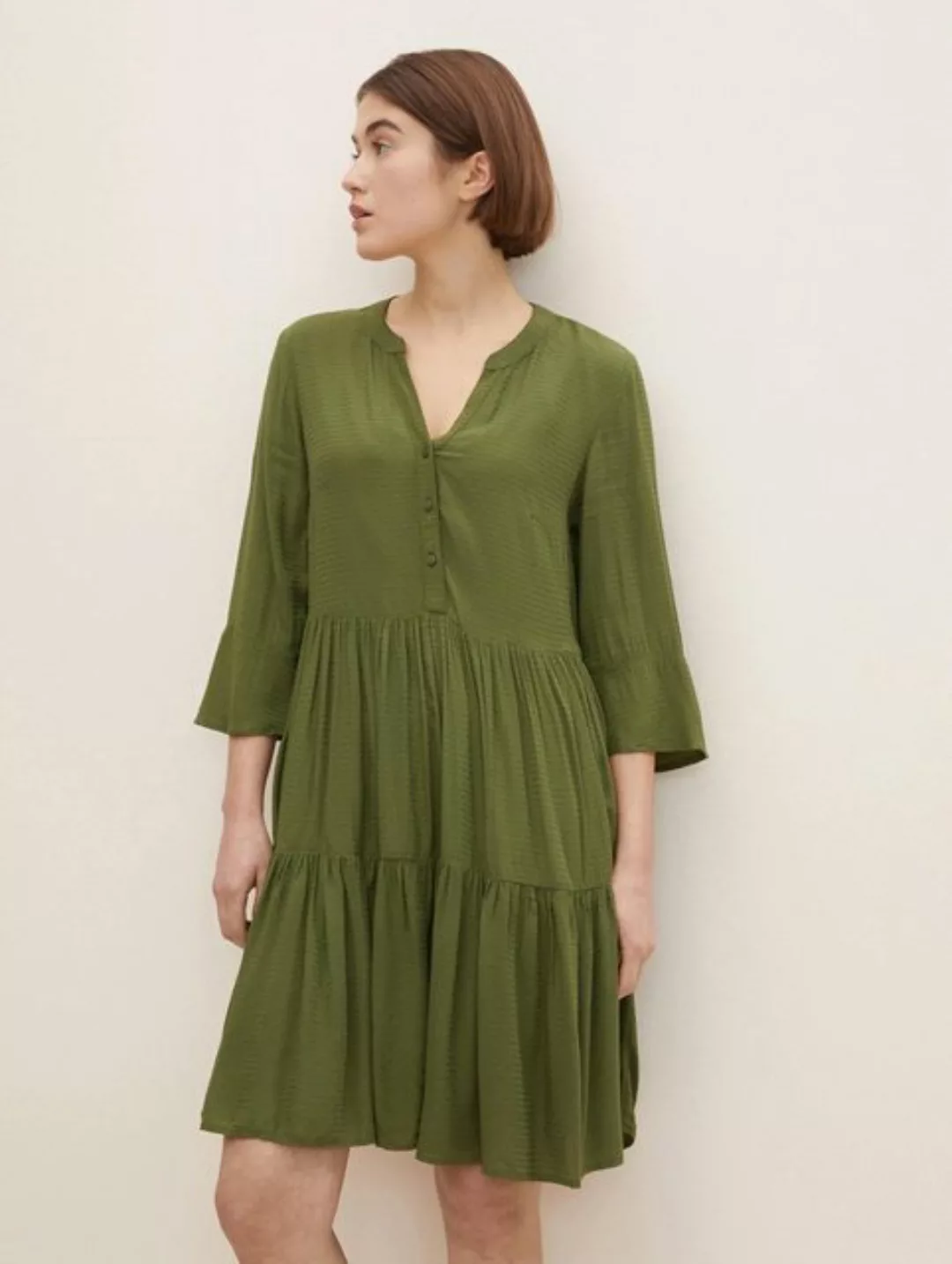 TOM TAILOR Denim Jerseykleid Kleid mit Volants günstig online kaufen