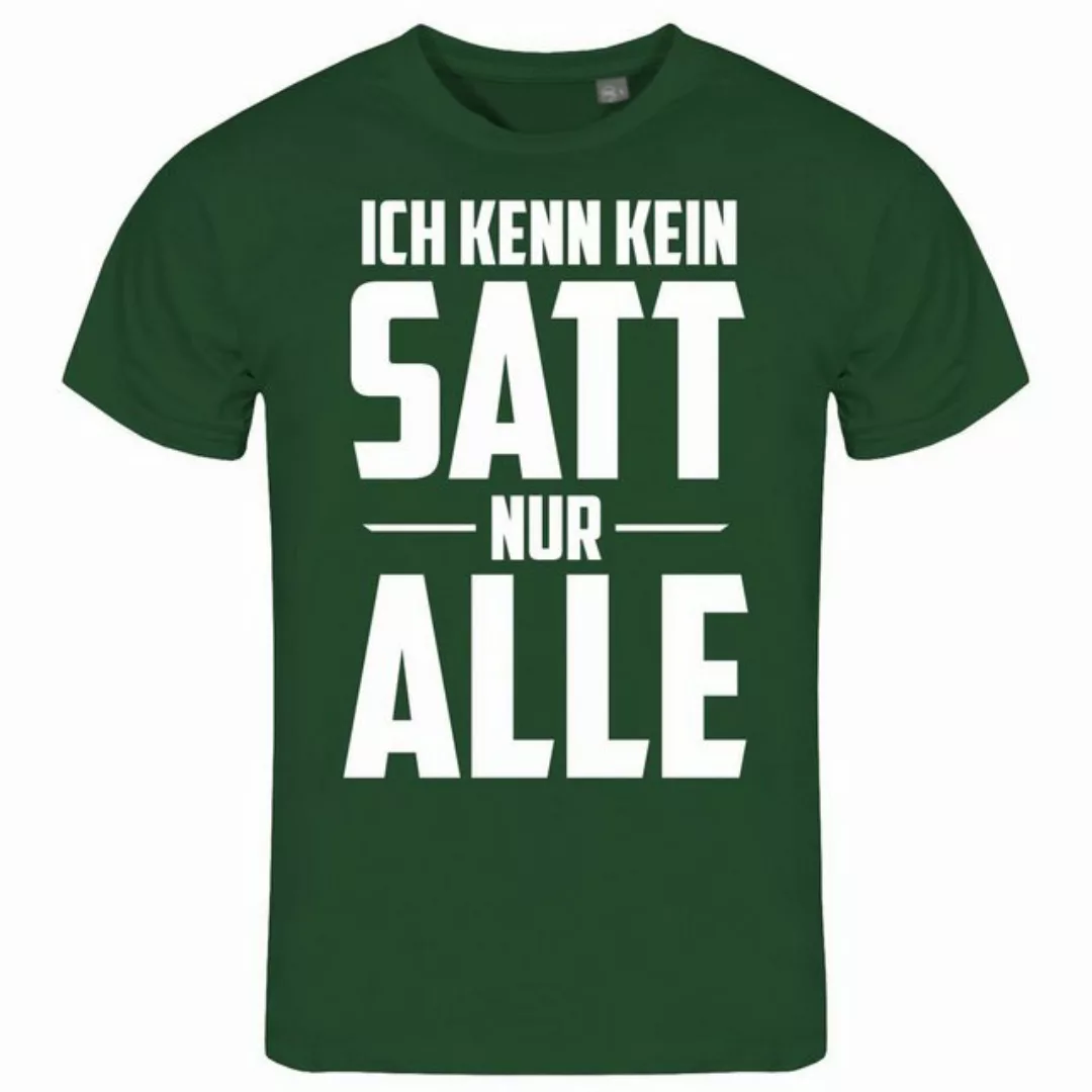 deinshirt Print-Shirt Herren T-Shirt Ich kenn kein satt nur alle Funshirt m günstig online kaufen