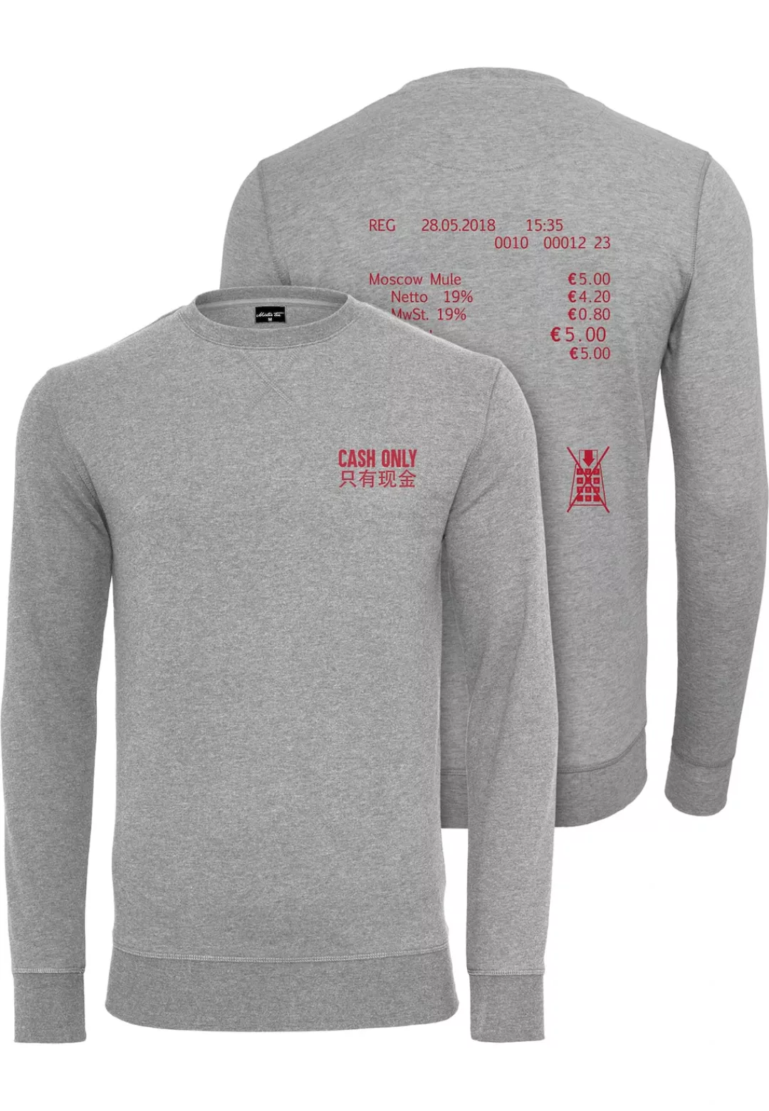MisterTee Rundhalspullover "MisterTee Herren Cash Only Crewneck", (1 tlg.) günstig online kaufen