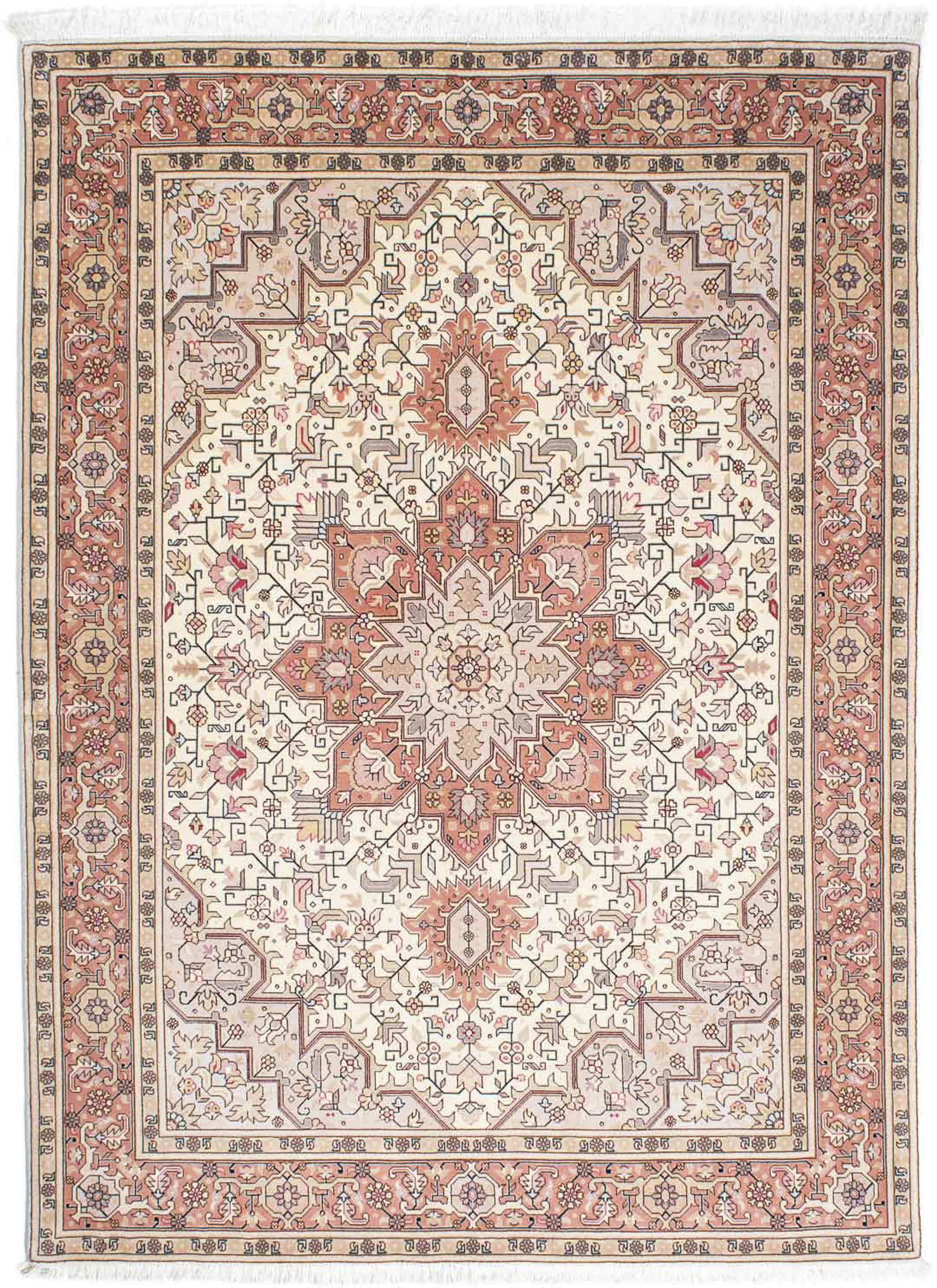 morgenland Orientteppich »Perser - Täbriz - Royal - 208 x 153 cm - beige«, günstig online kaufen