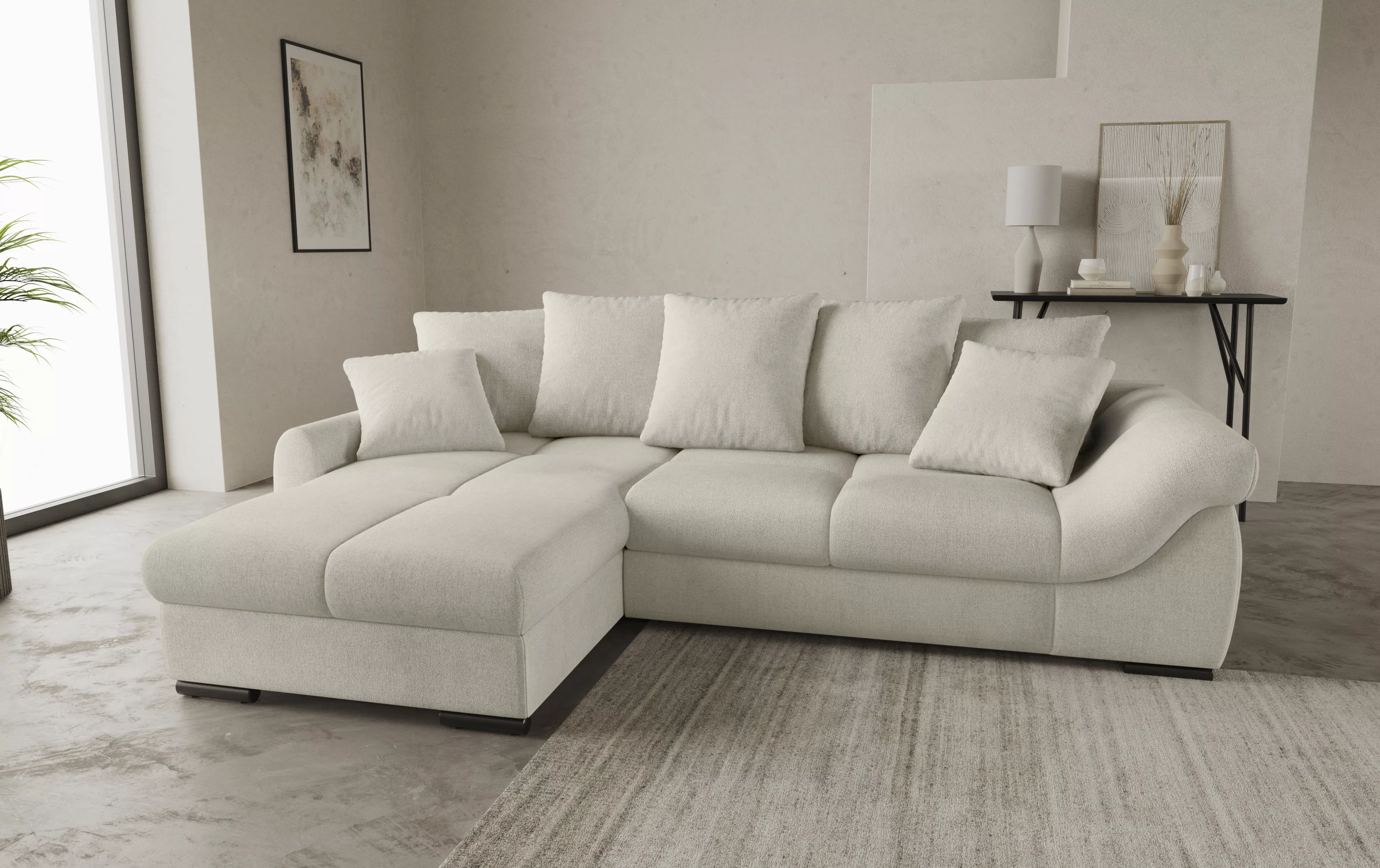 Mr. Couch Ecksofa "Livorno DuraFlex L-Form", inkl. Hochschläfer-Bettauszug, günstig online kaufen