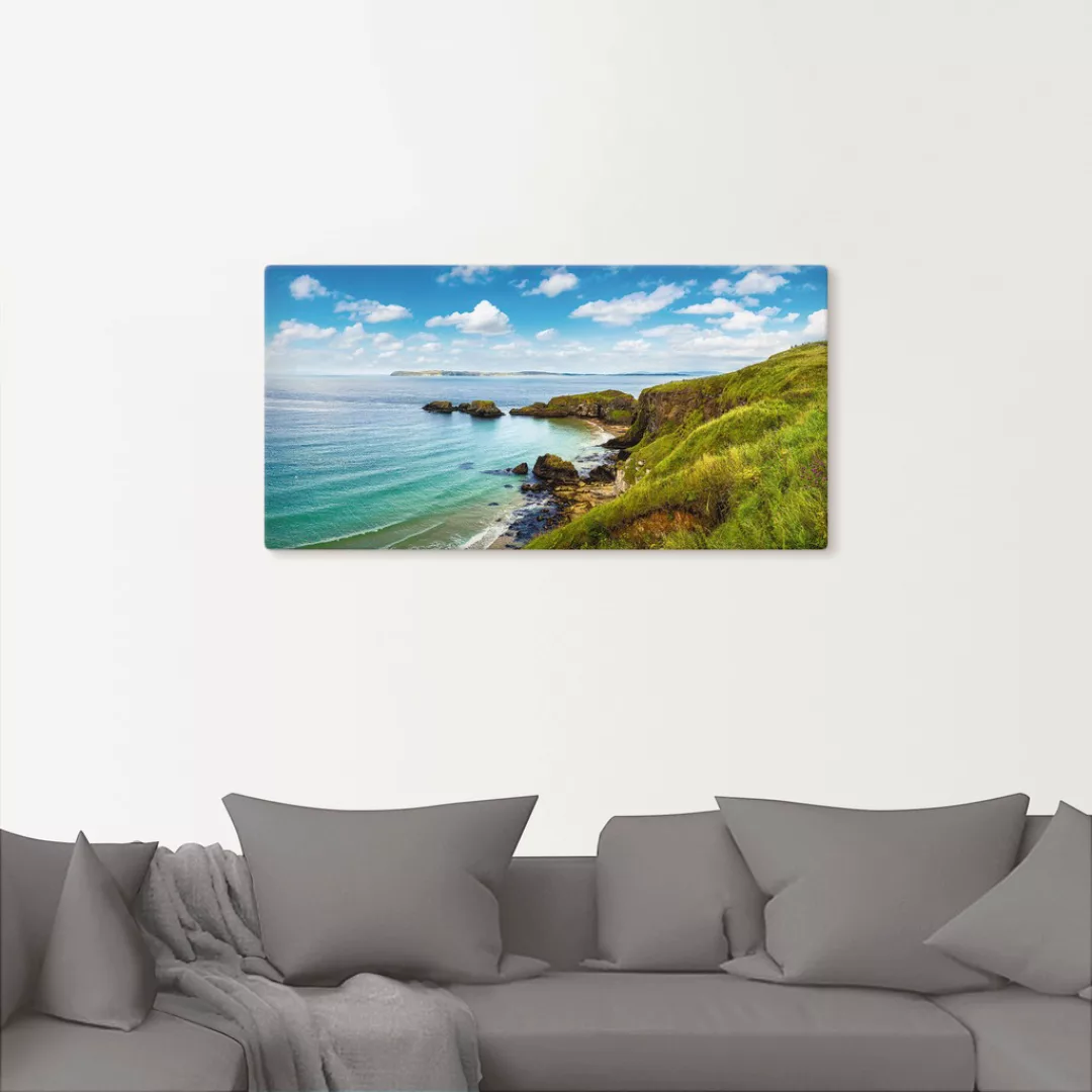 Artland Wandbild "Küstenweg in Carrick-a-Rede", Gewässer, (1 St.), als Lein günstig online kaufen