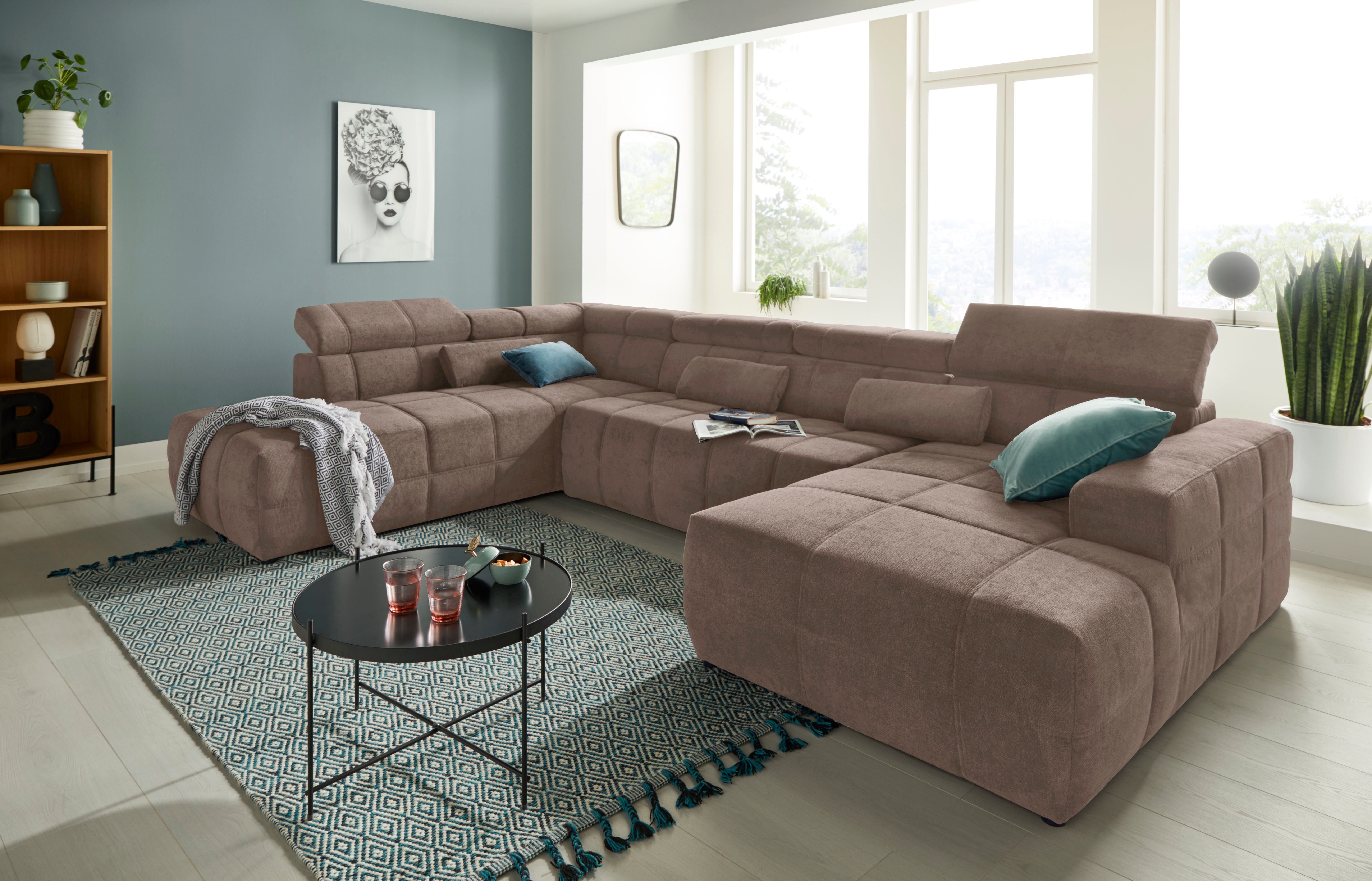 DOMO collection Wohnlandschaft Brandon viele Bezugsarten, incl. Nierenkisse günstig online kaufen