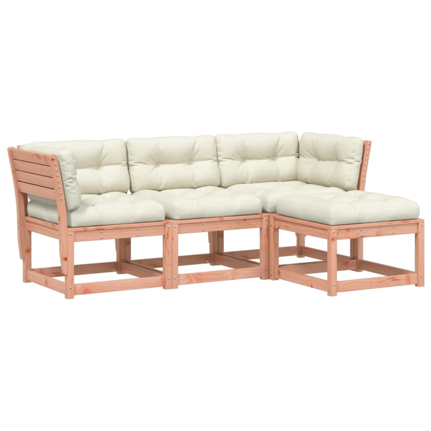 vidaXL 4-tlg Garten-Lounge-Set mit Kissen Massivholz Douglasie Modell 6 günstig online kaufen