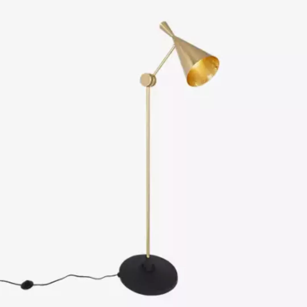 Tom Dixon - Beat Floor Brass Stehleuchte - messing/matt/BxH 59x168cm/Kabel günstig online kaufen