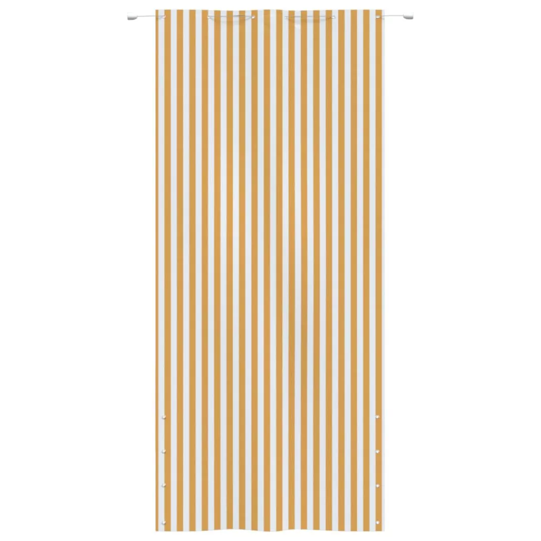 Vidaxl Balkon-sichtschutz Gelb Und Weiß 120x240 Cm Oxford-gewebe günstig online kaufen