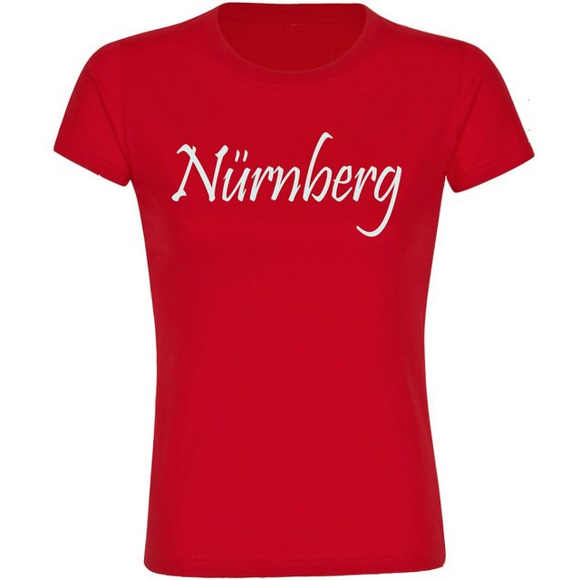 multifanshop T-Shirt Damen Nürnberg - Schriftzug - Frauen günstig online kaufen