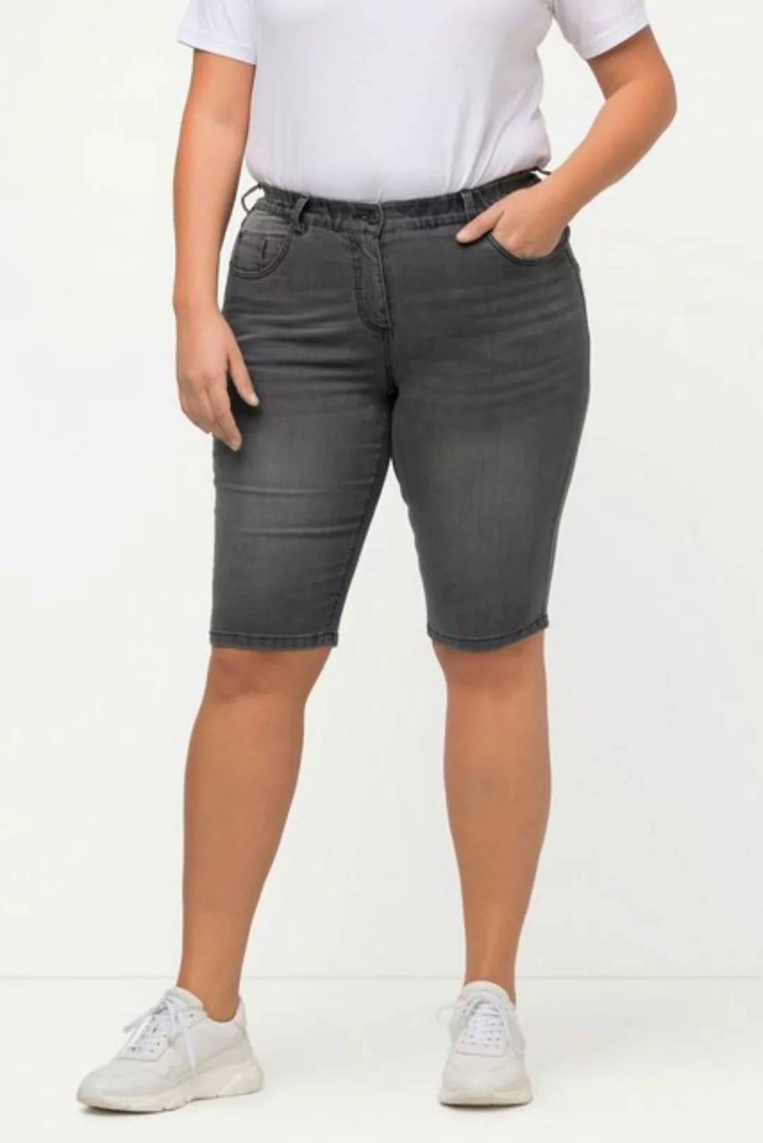 Ulla Popken Bermudas Jeansbermuda Mandy 5-Pocket-Form Komfortbund günstig online kaufen