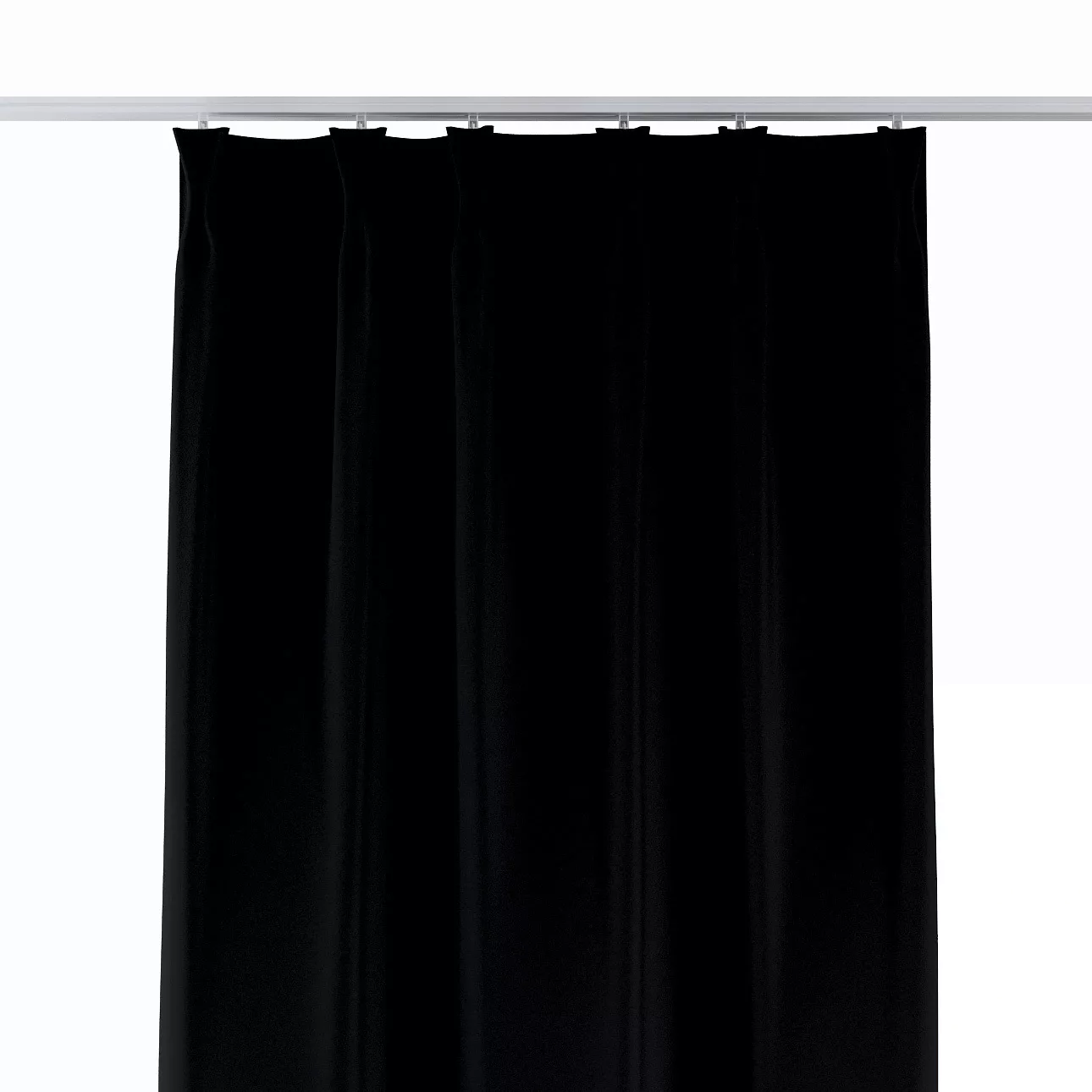 Vorhang mit flämischen 2-er Falten, schwarz, Dimout 300 cm (269-99) günstig online kaufen