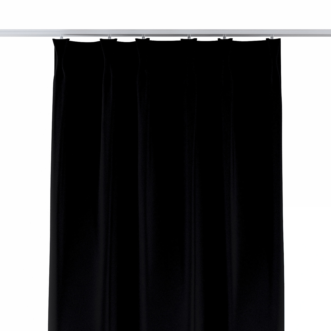 Vorhang mit flämischen 2-er Falten, schwarz, Blackout (verdunkelnd) (269-99 günstig online kaufen