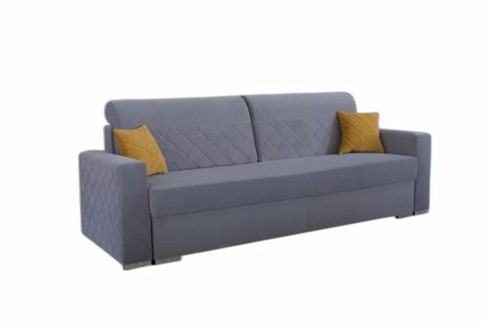 Xlmoebel 3-Sitzer Grau Sofa 3 Sitzer Couch Luxus Polster Moderne Dreisitzer günstig online kaufen