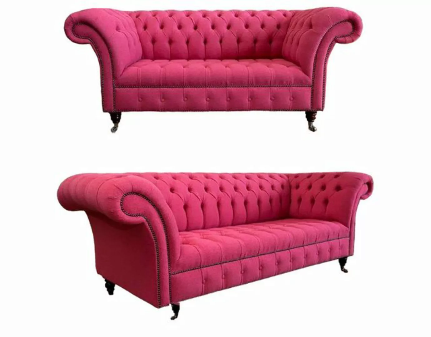 JVmoebel Wohnzimmer-Set Chesterfield 3+2 Sitzer Garnitur Sofa Couch Wohnzim günstig online kaufen