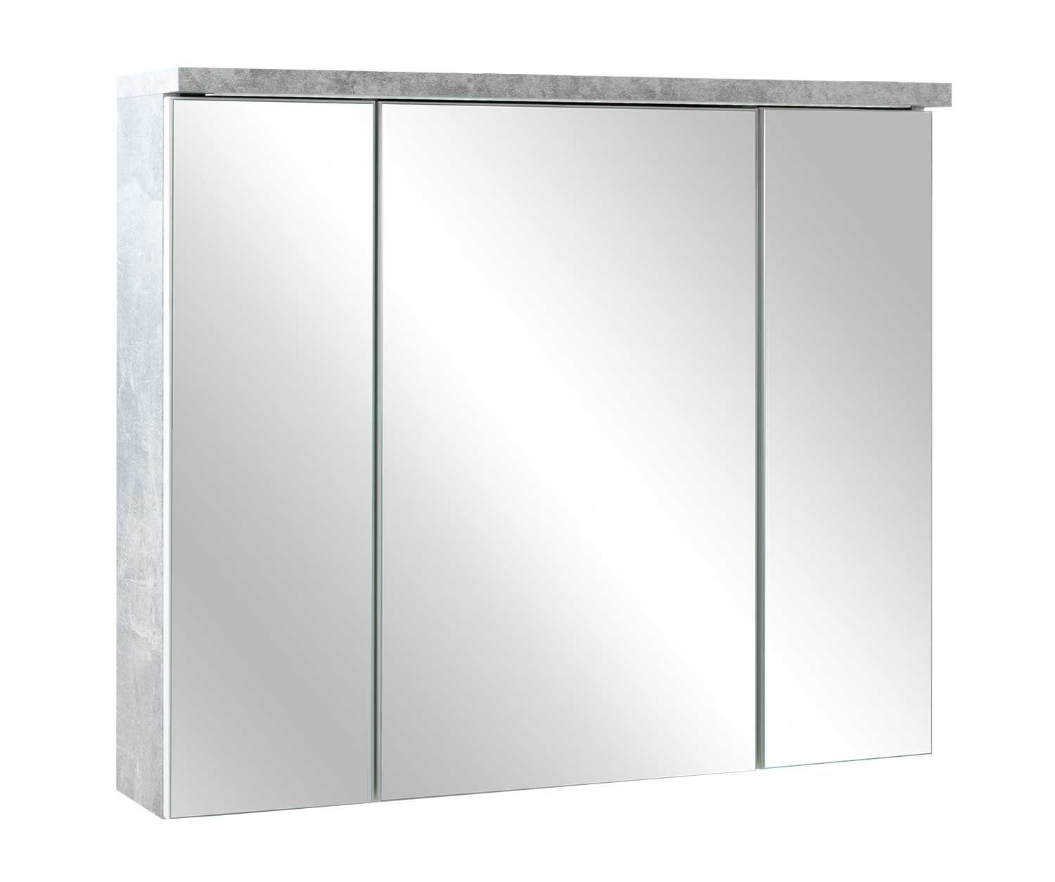 Badezimmerspiegelschrank POOL, B 80 cm, Betondekor günstig online kaufen