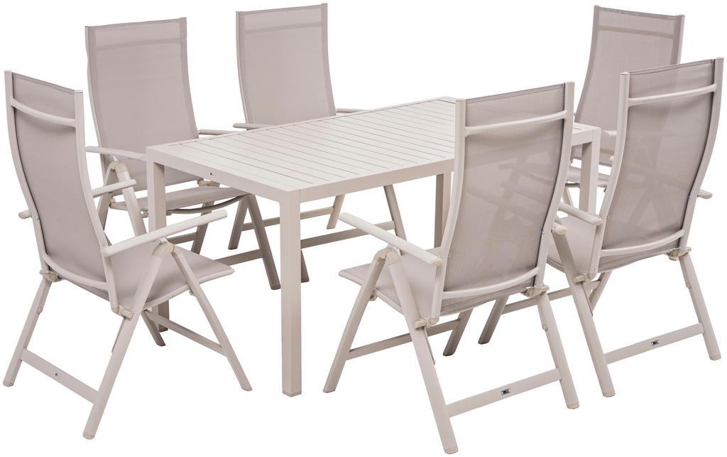 KONIFERA Garten-Essgruppe "Messina", (Set, 7 tlg., 6x Sessel, 1x Tisch 160x günstig online kaufen