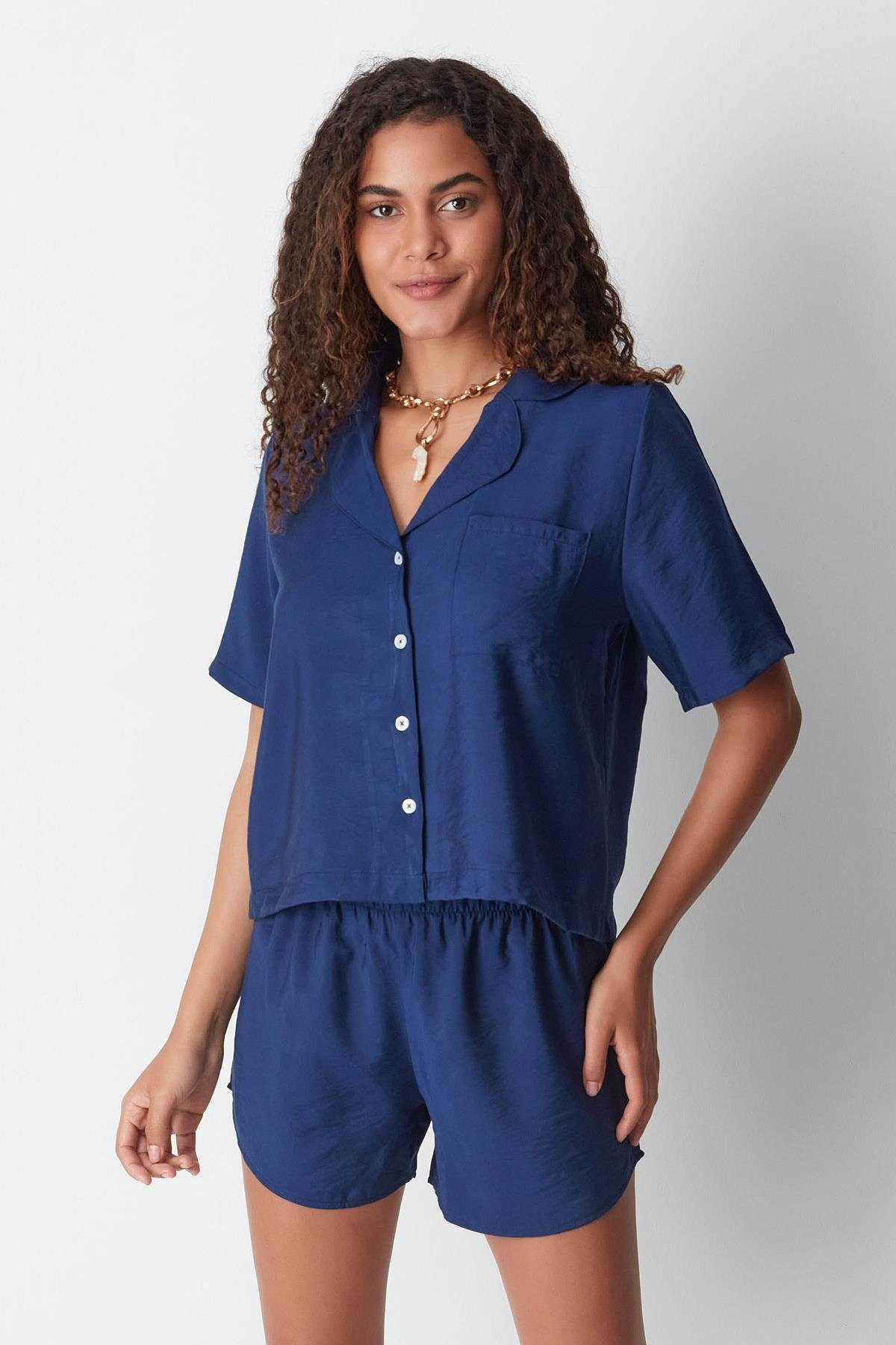 C&CITY Hosenanzug Kurzarmhemd und Shorts Set günstig online kaufen