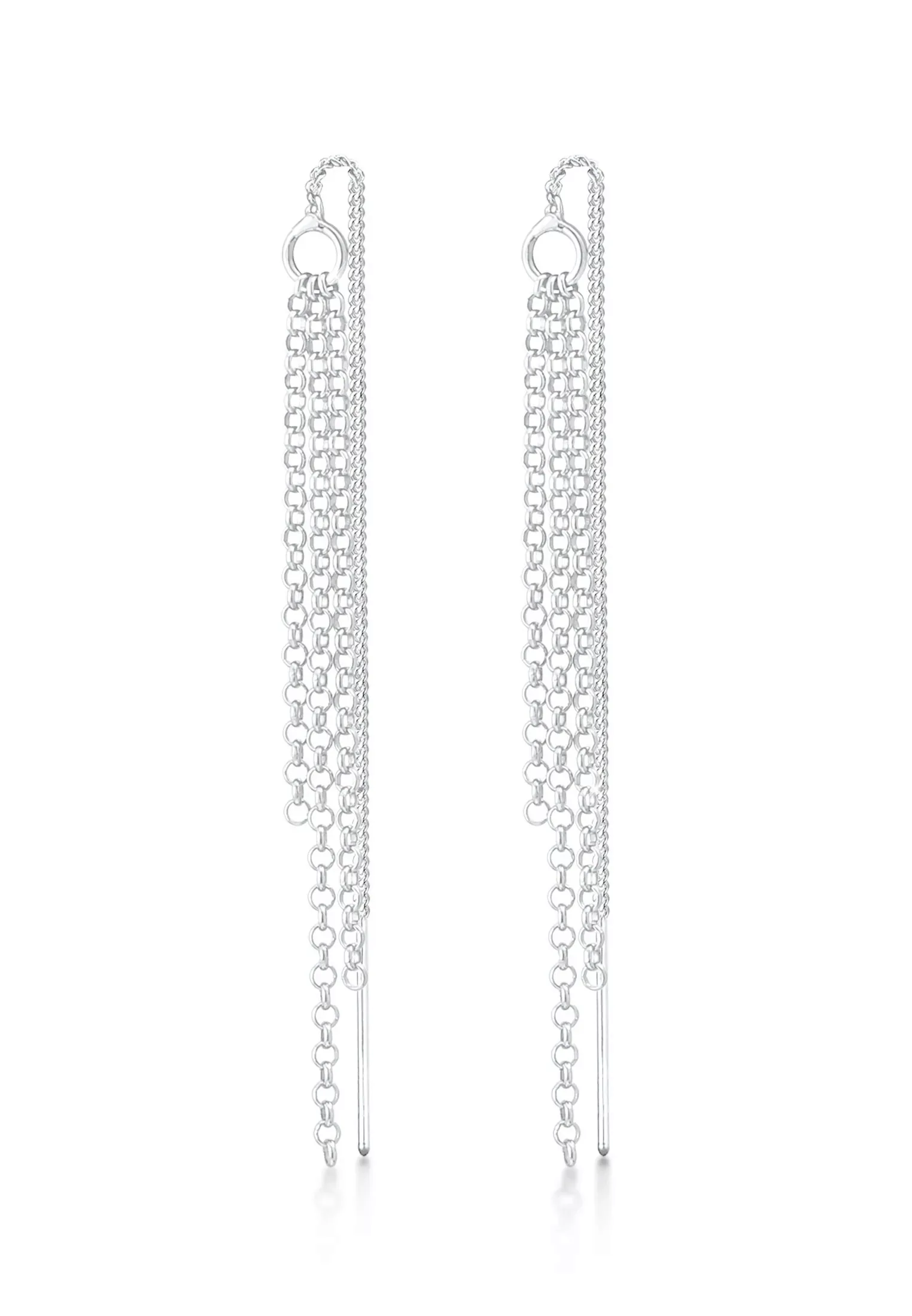 Elli Paar Ohrhänger "Durchzieher Ketten Style Elegant 925 Silber" günstig online kaufen