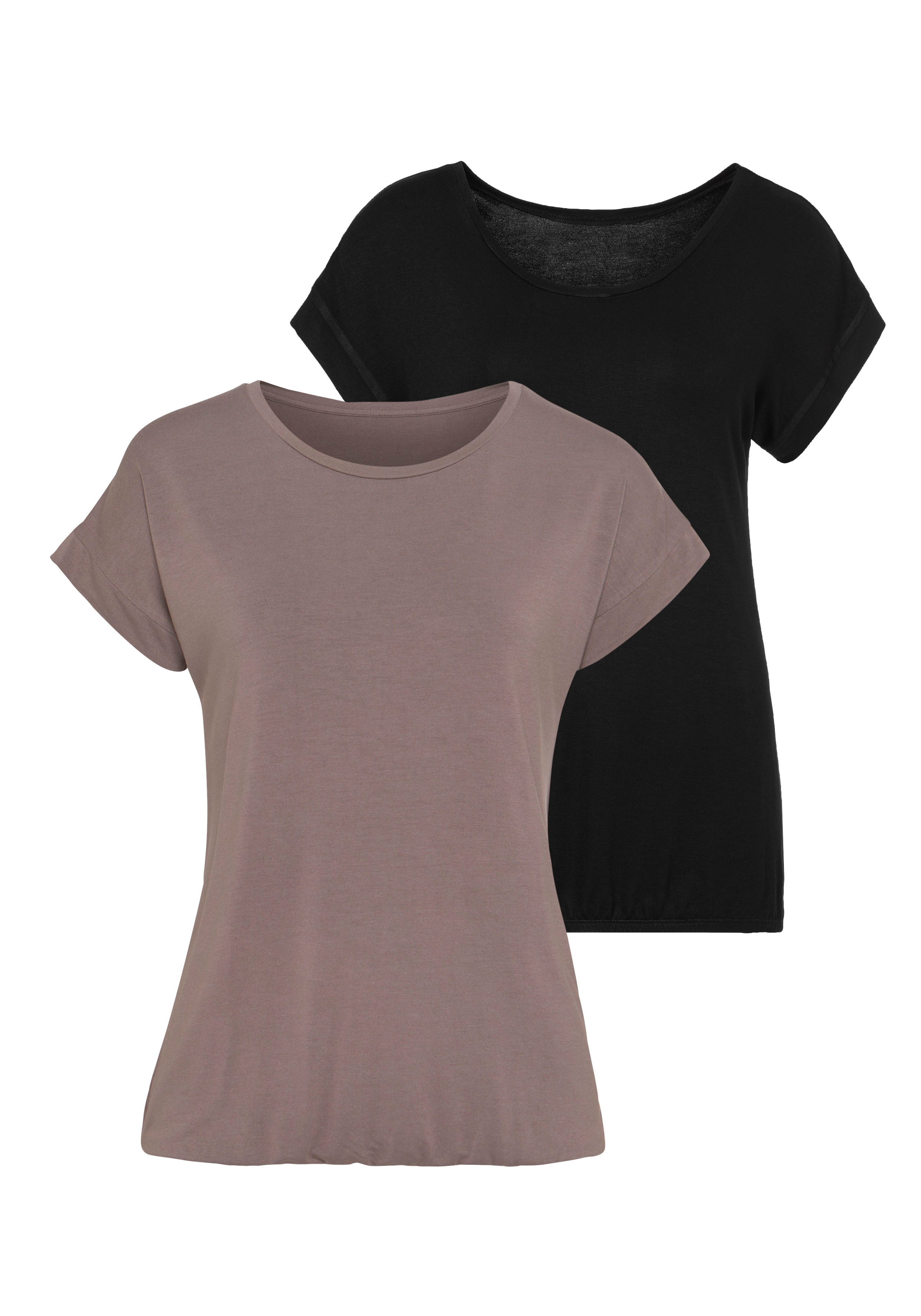 Vivance Kurzarmshirt mit Gummizug im Bund günstig online kaufen