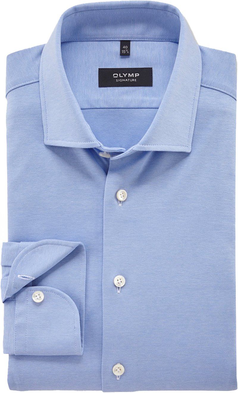 OLYMP Signature Hemd Jersey Hellblau - Größe 44 günstig online kaufen
