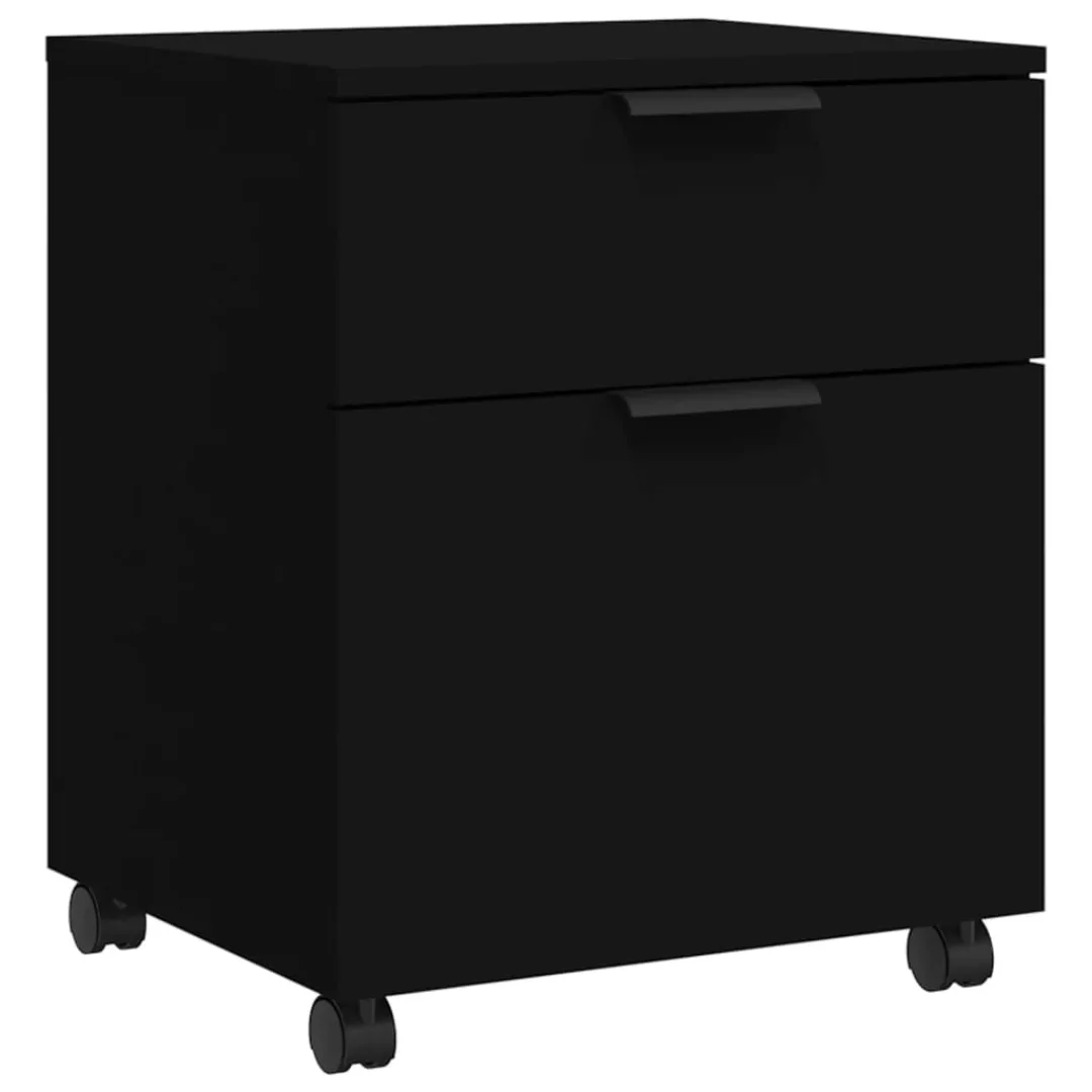 vidaXL Aktenschrank Mobiler Aktenschrank mit Rollen Schwarz 45x38x54 cm günstig online kaufen