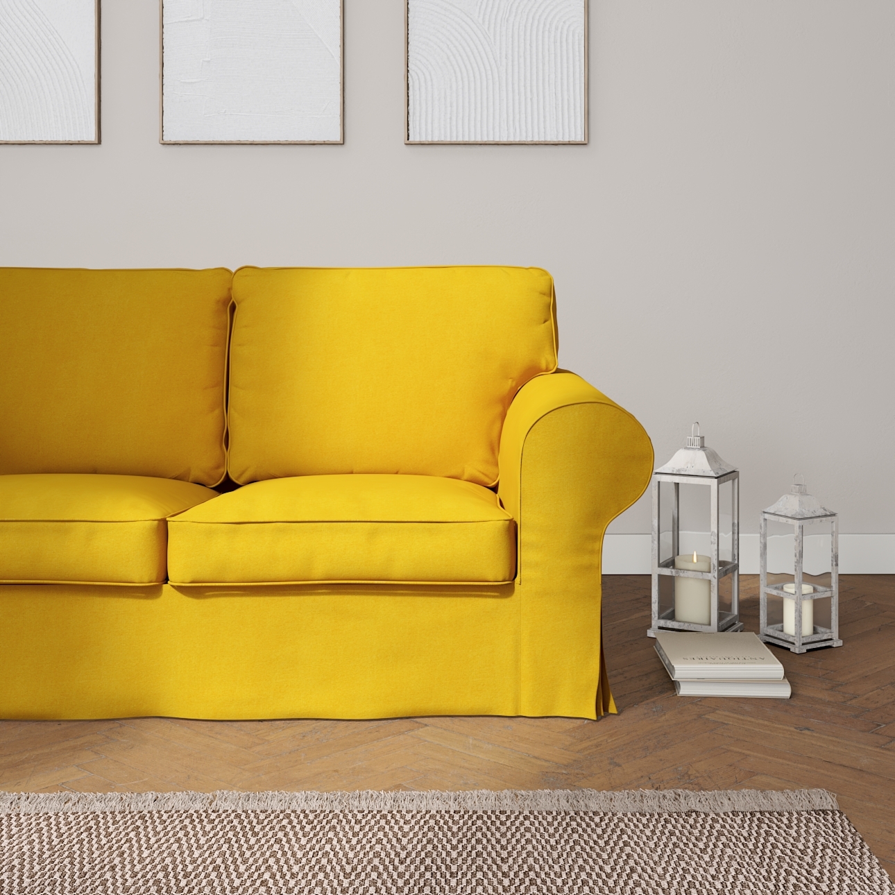 Bezug für Ektorp 2-Sitzer Schlafsofa ALTES Modell, senffarbe, Sofabezug Ekt günstig online kaufen
