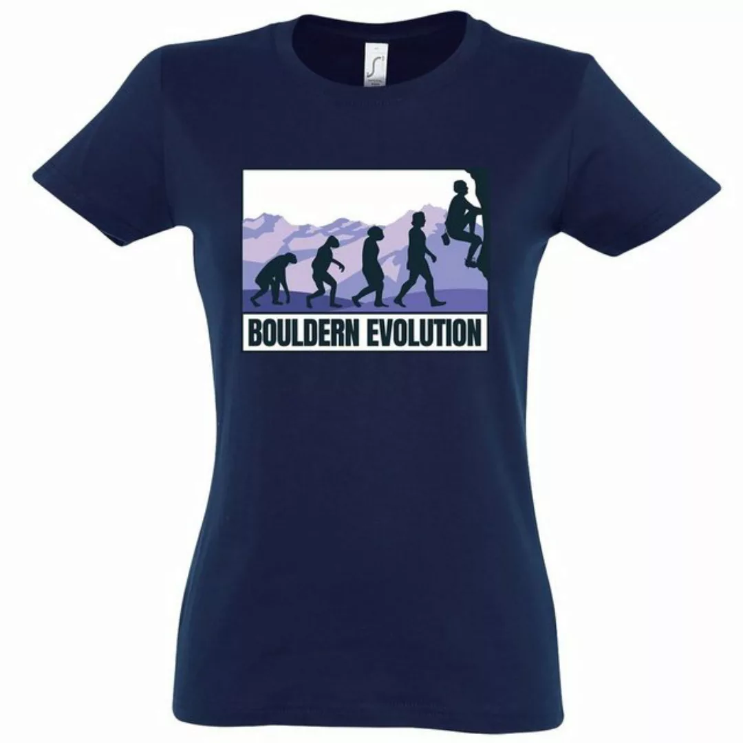Youth Designz T-Shirt Evolution Bouldern Damen Shirt mit trendigem Frontpri günstig online kaufen