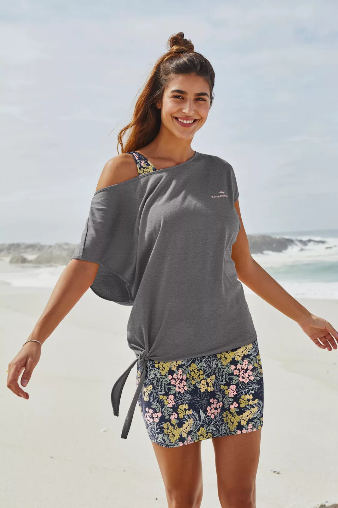 KangaROOS Sommerkleid, (Set, 2 tlg., mit T-Shirt), Set Shirt Kleid mit Blum günstig online kaufen