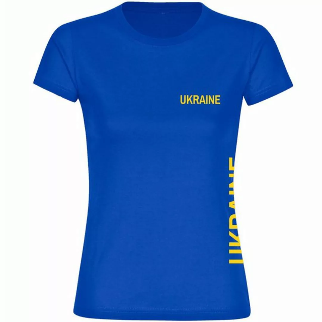 multifanshop T-Shirt Damen Ukraine - Brust & Seite - Frauen günstig online kaufen