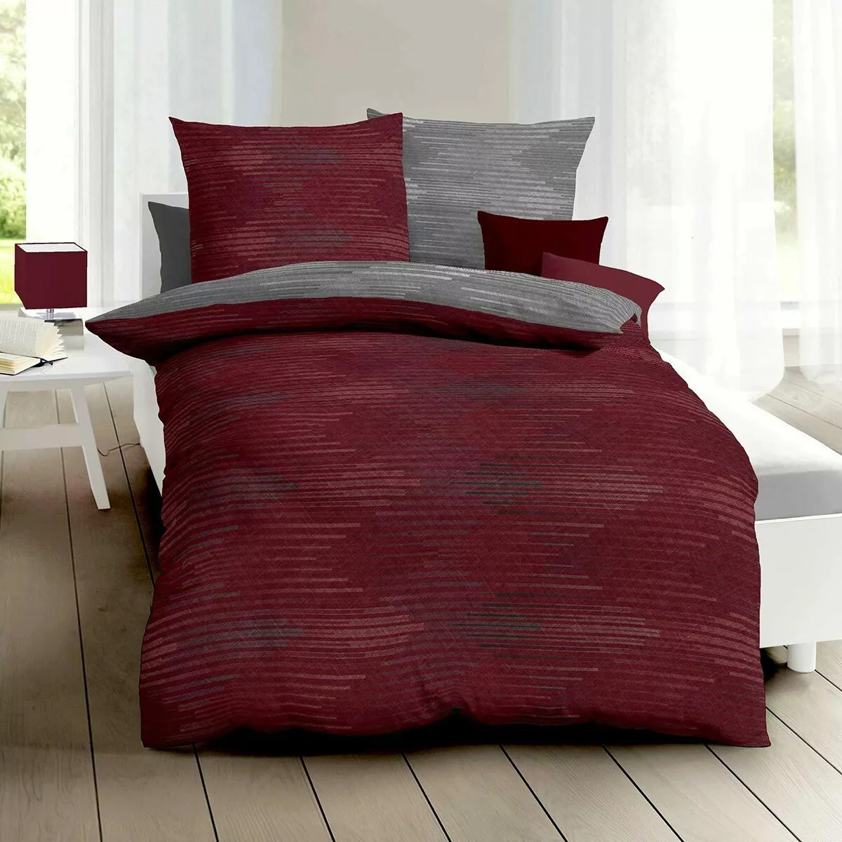 TRAUMSCHLAF Bettwäsche Ikat, Biber, 3 teilig, günstig online kaufen