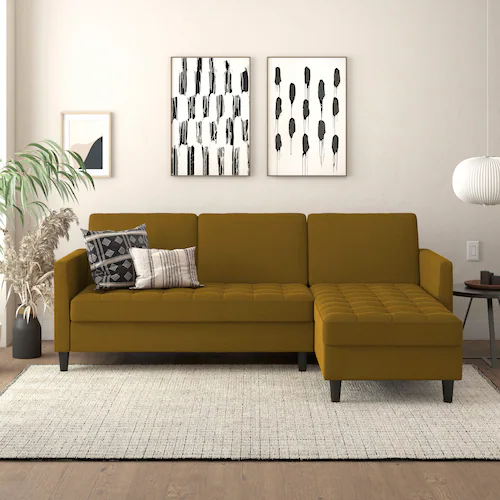 Dorel Home Ecksofa Presley, L-Form, Ecksofa mit Bett-Funktion und Stauraum, günstig online kaufen